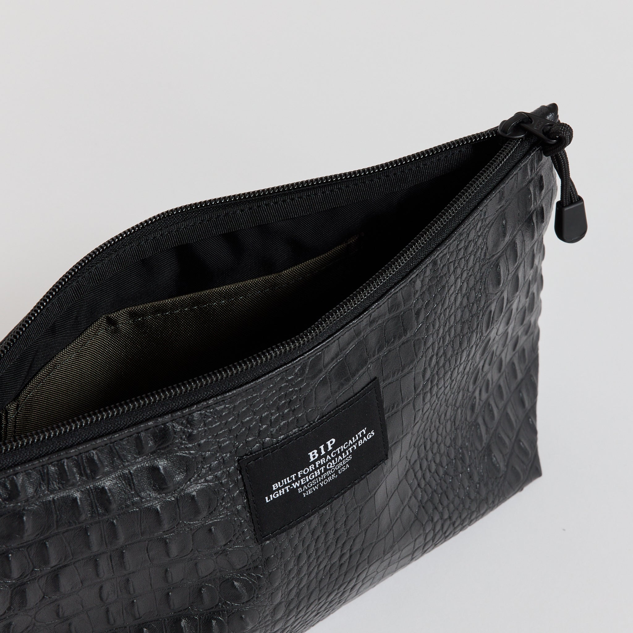 Fannypack Crossbody Black Croco