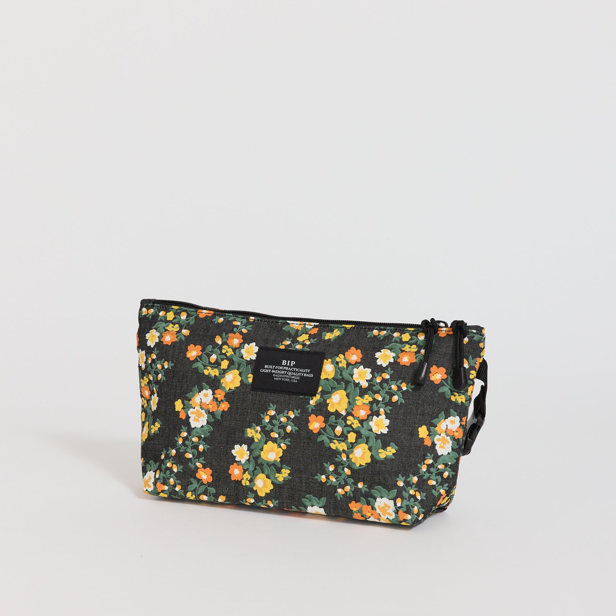 Fannypack Crossbody Floral Black Denim