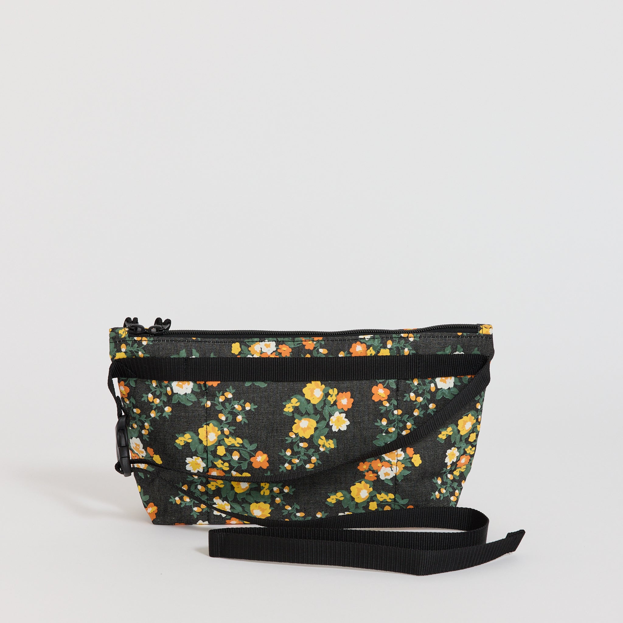 Fannypack Crossbody Floral Black Denim
