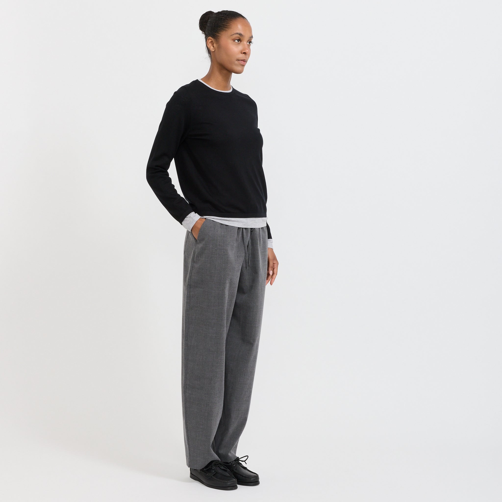 Amber Layered Sweater Black