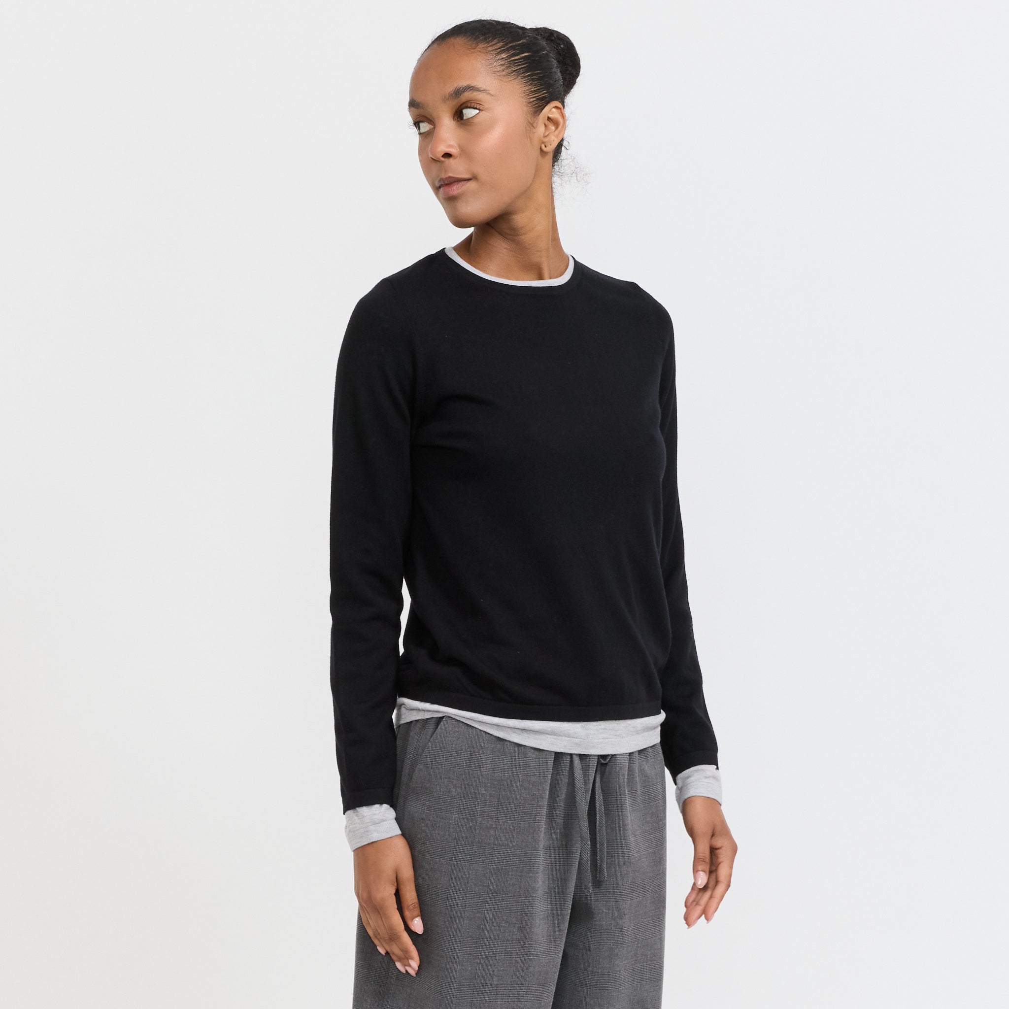Amber Layered Sweater Black