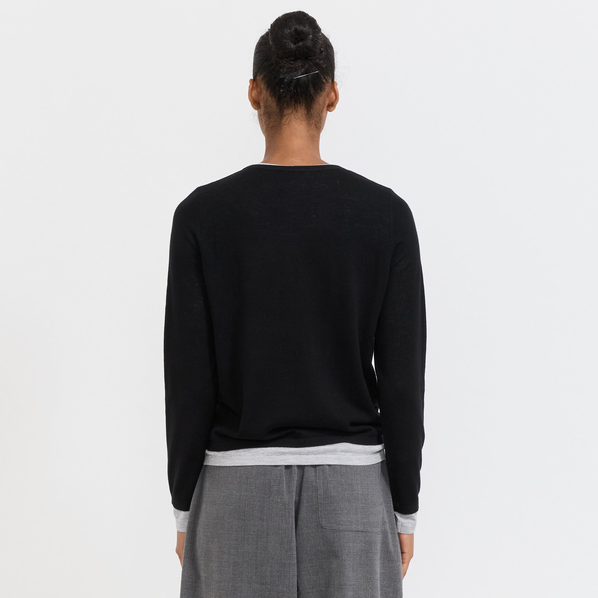 Amber Layered Sweater Black