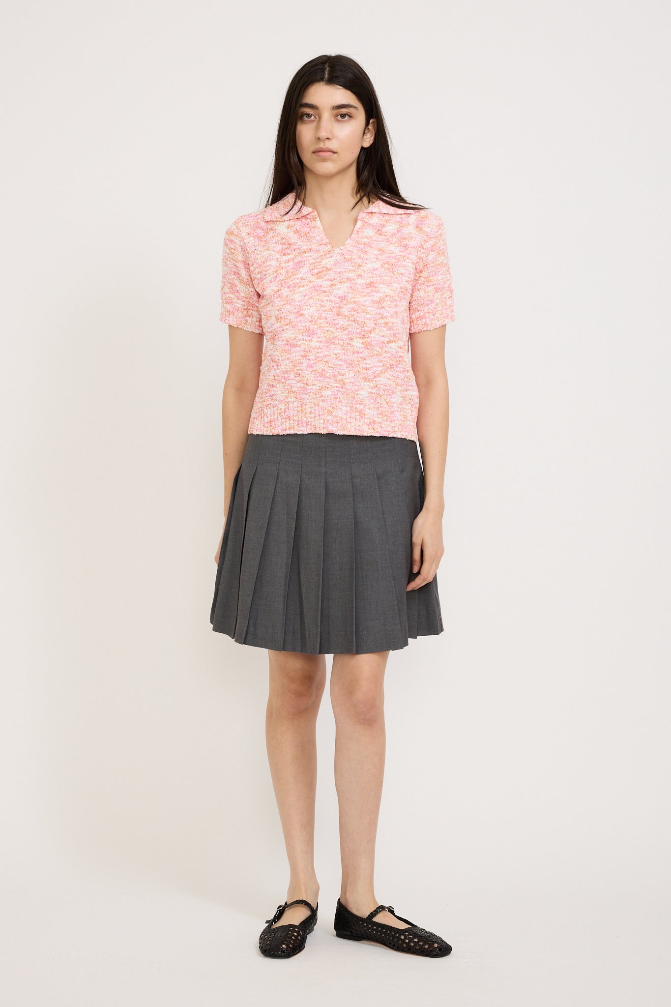 Marfa Knit Polo Pink