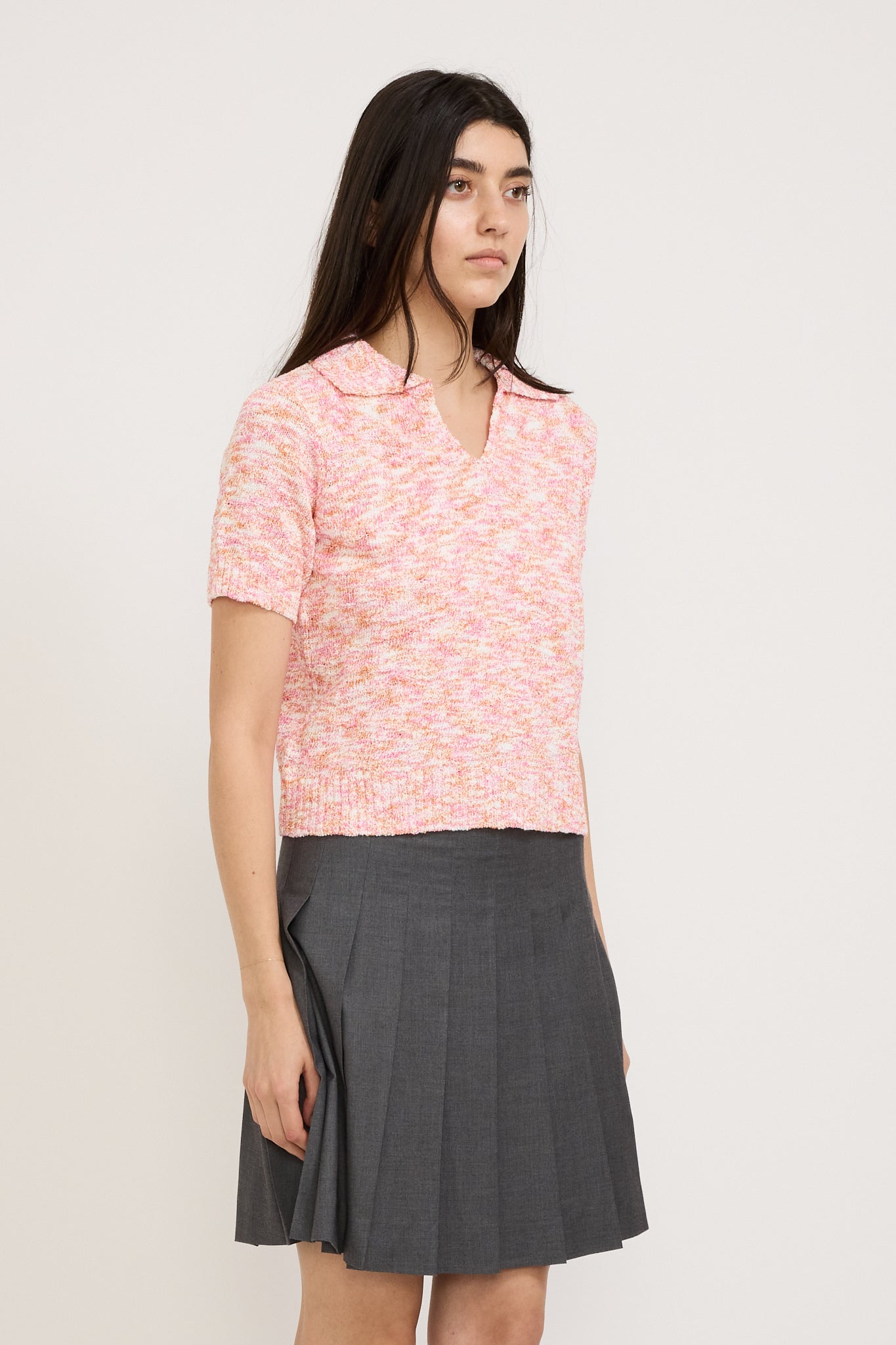 Marfa Knit Polo Pink