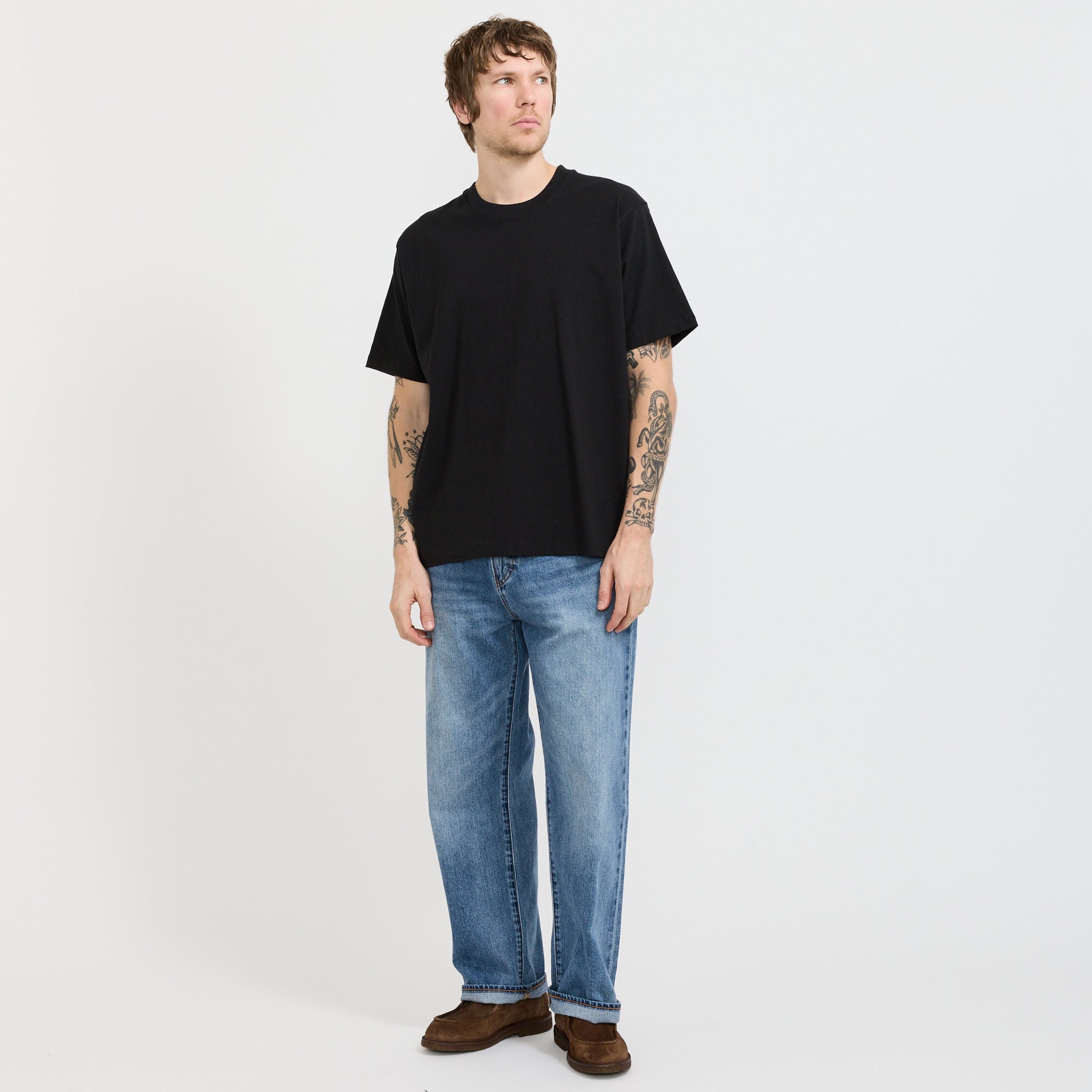 Blue Tab Relaxed Tee Jet Black