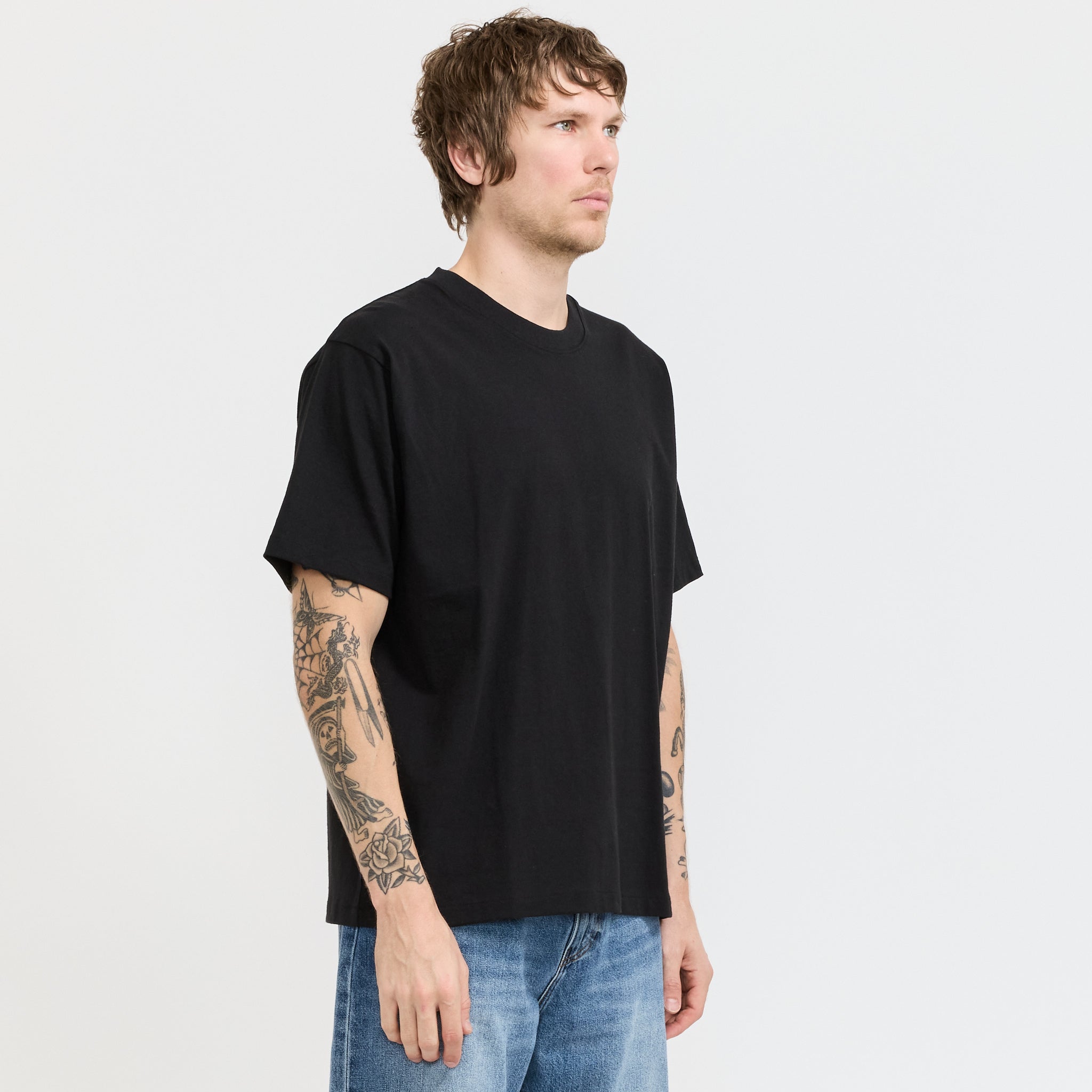 Blue Tab Relaxed Tee Jet Black