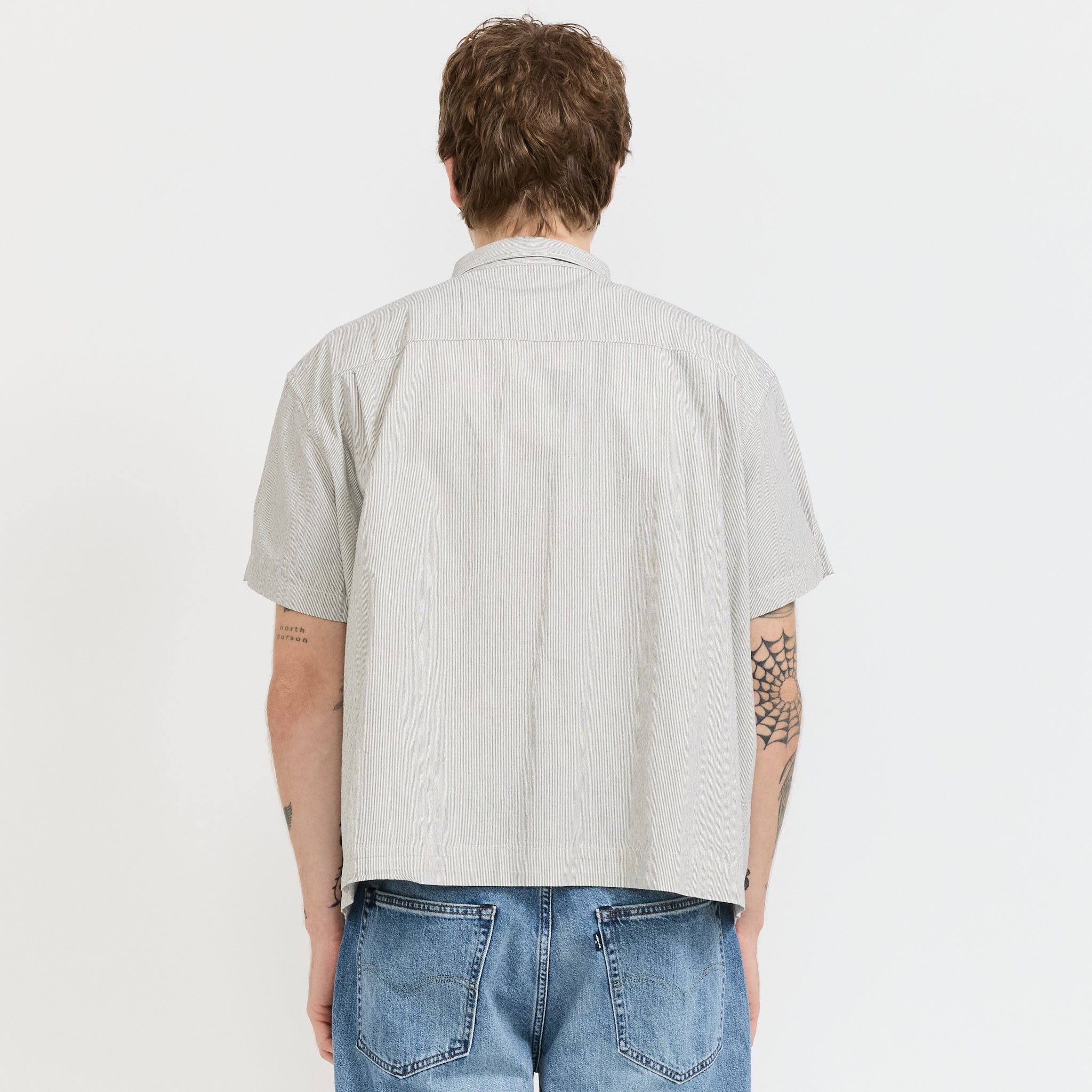 Blue Tab S/S Boxy Shirt BT Stripe N & A