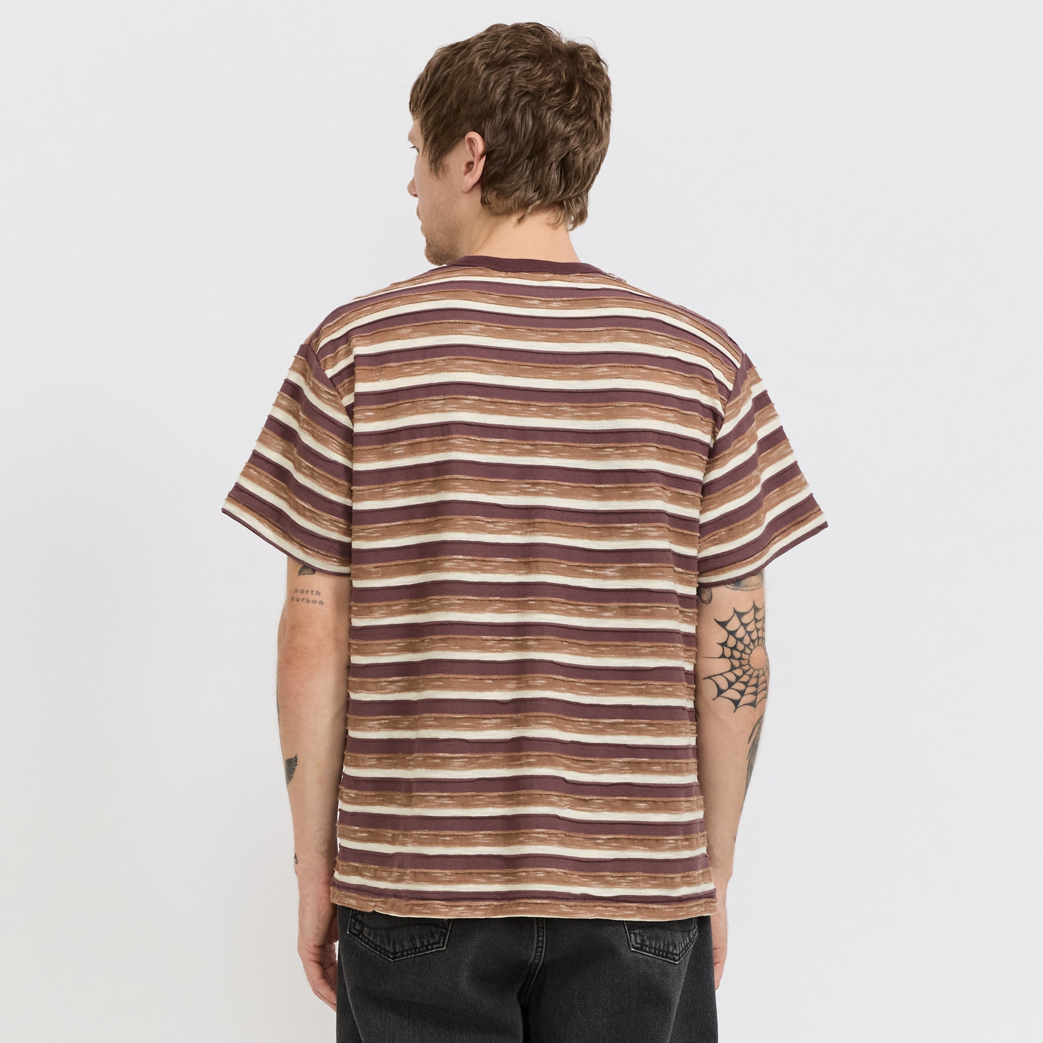 Casey Striped T-Shirt Coffee
