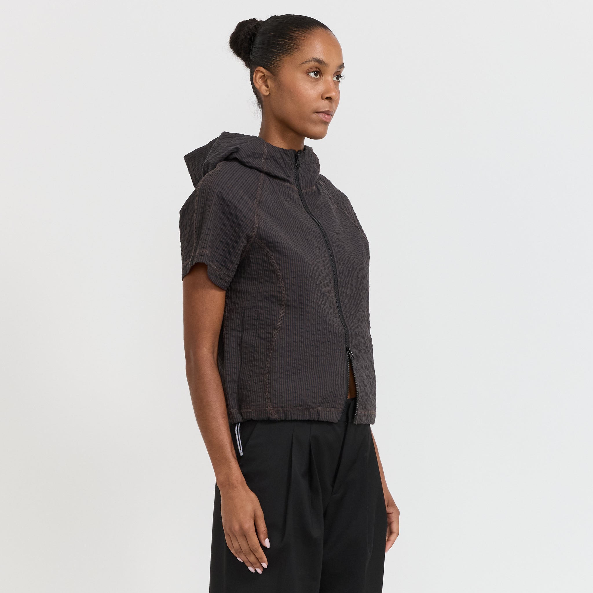 Brain Dead | Gingham Hooded Top Black | Maplestore