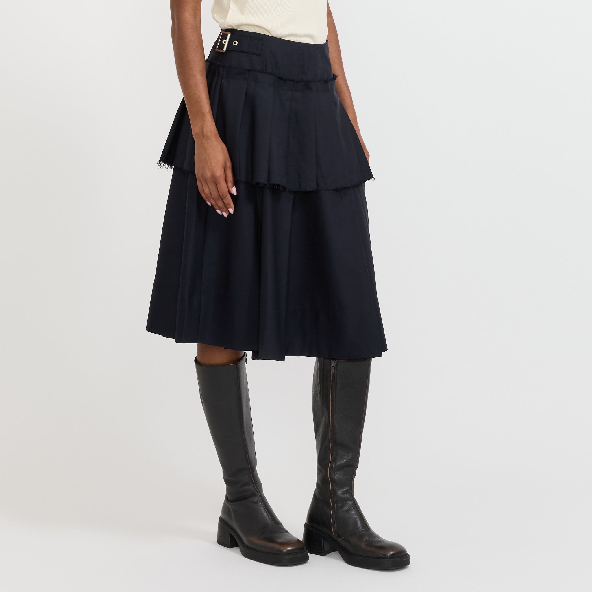 Brain Dead | Pleated Skirt Midnight Blue | Maplestore