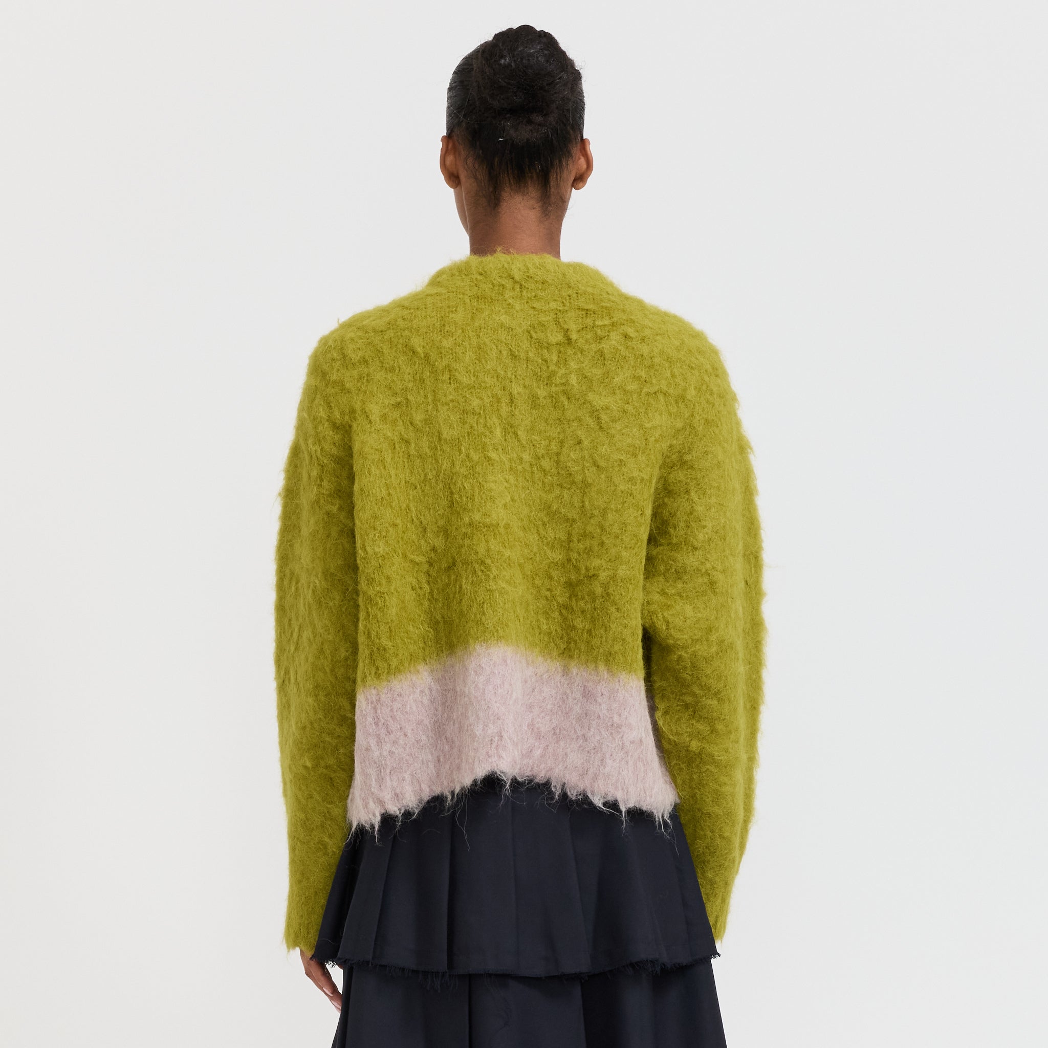 Brain Dead | Super Hairy Boxy Knit Sweater Lime Womens | Maplestore
