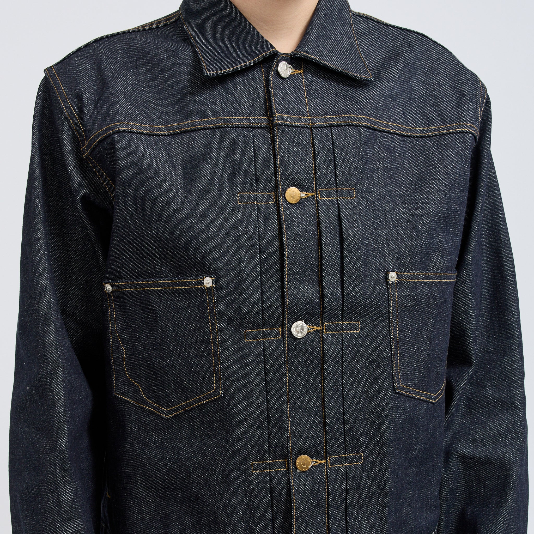 Brain Dead | Brain Dead x A.P.C. Selvedge Trucker Jacket Indigo | Maplestore