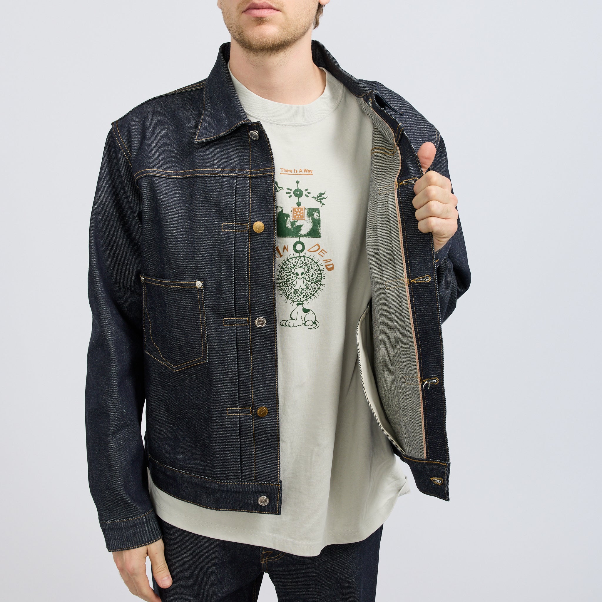 Brain Dead | Brain Dead x A.P.C. Selvedge Trucker Jacket Indigo | Maplestore