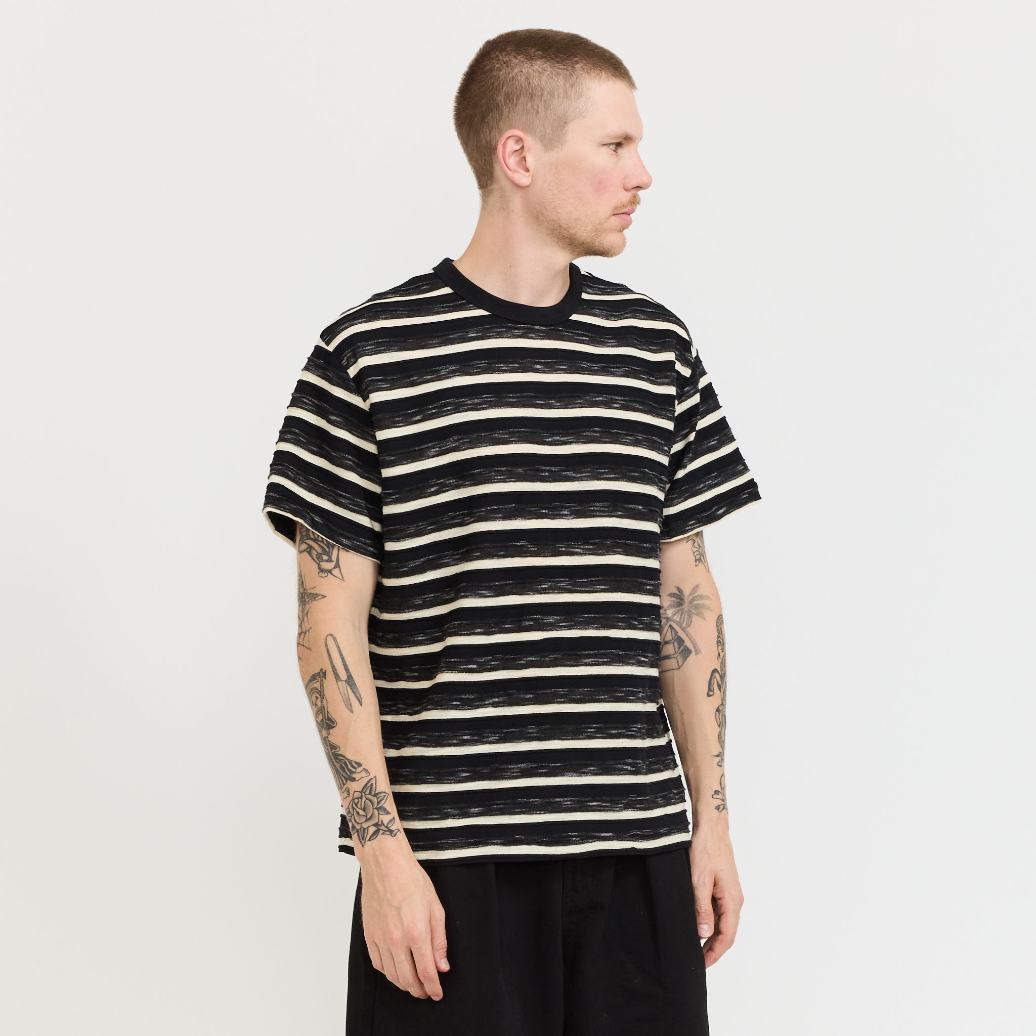 Casey Striped T-Shirt Black