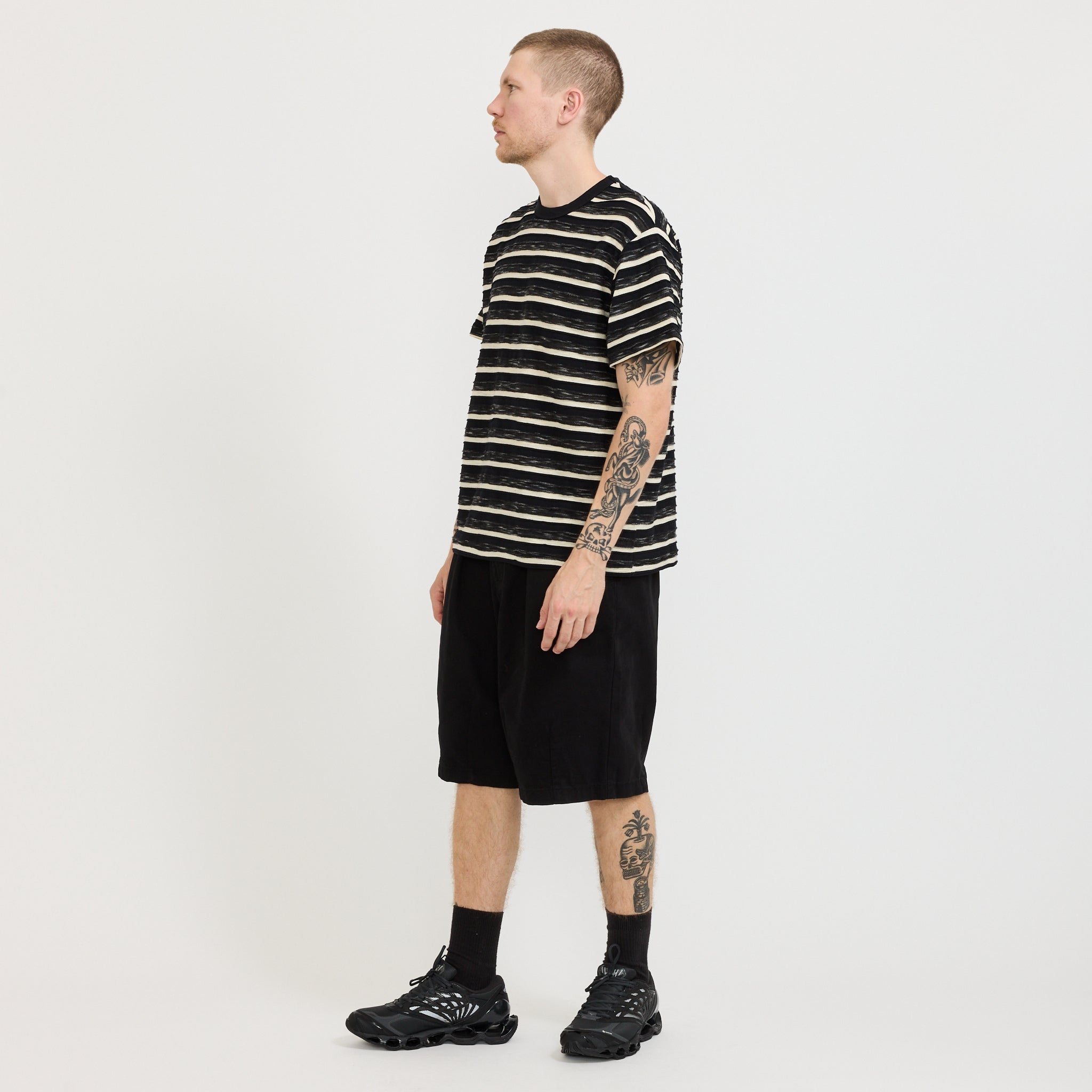 Casey Striped T-Shirt Black