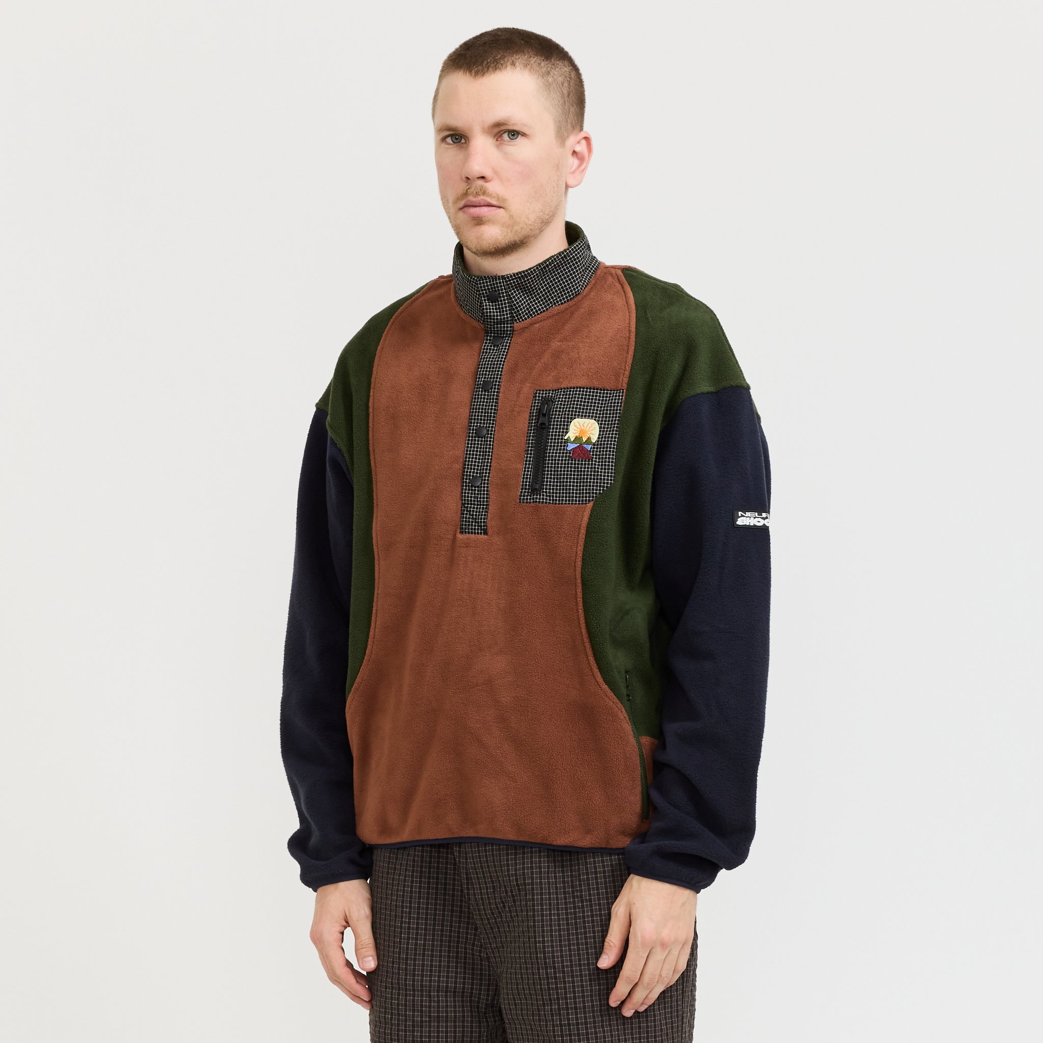Brain Dead Equipment Ripstop Pullover Fleece Jacket Navy