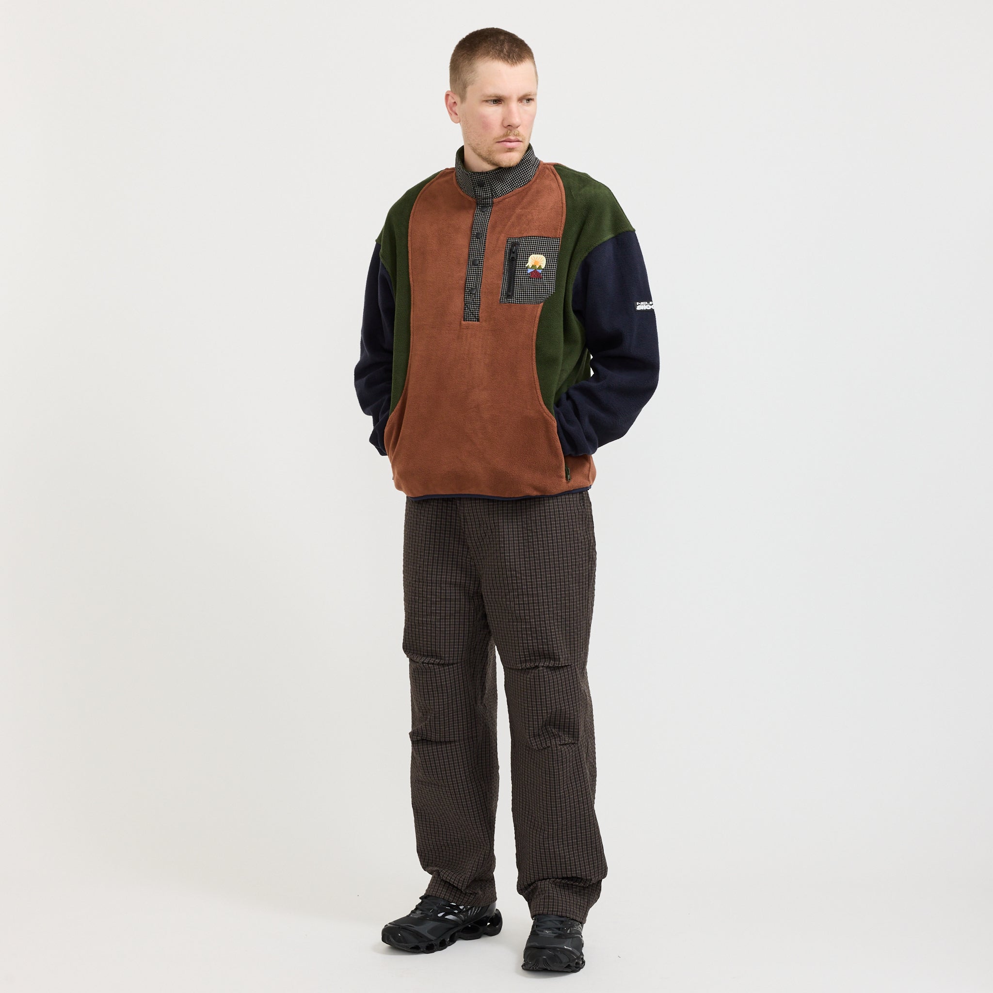 Brain Dead Equipment Ripstop Pullover Fleece Jacket Navy