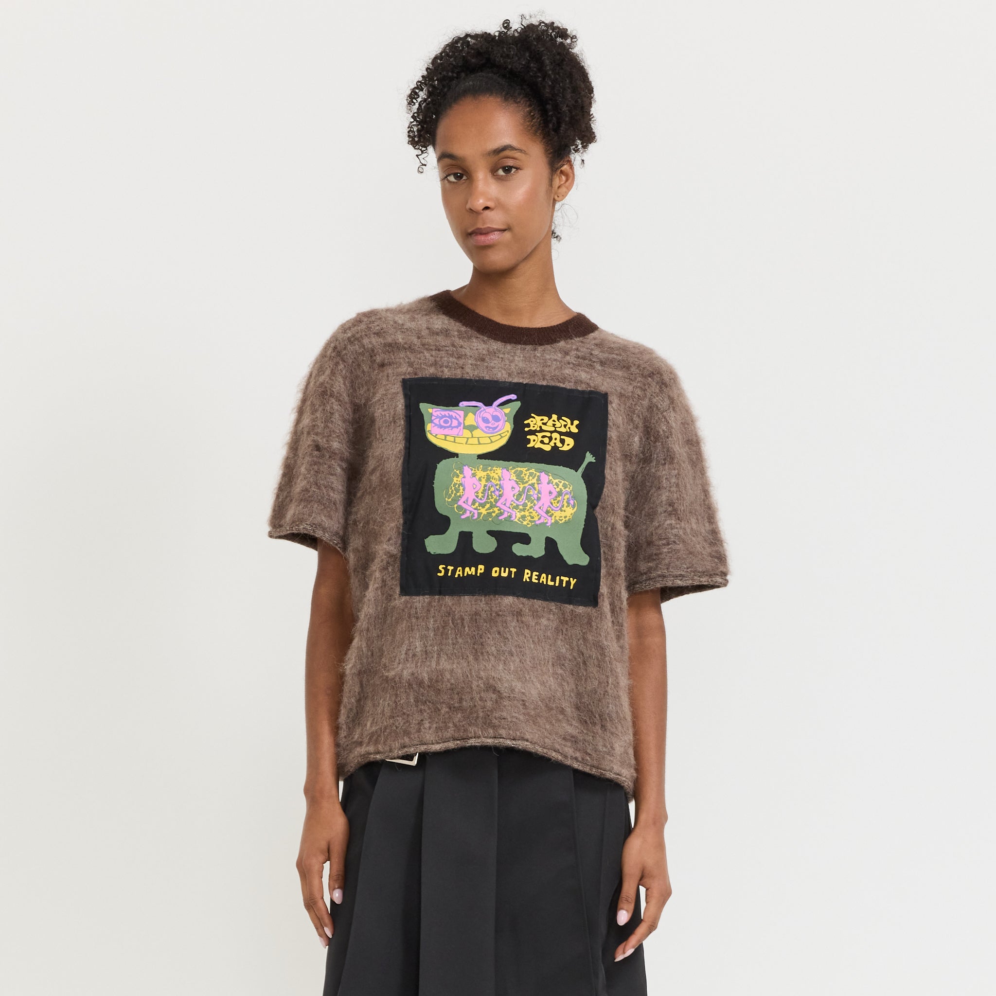 Minzie Short Sleeve Sweater Olive Women's