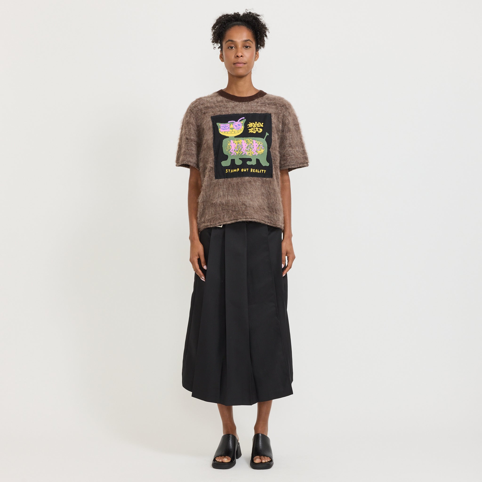 Minzie Short Sleeve Sweater Olive Women's