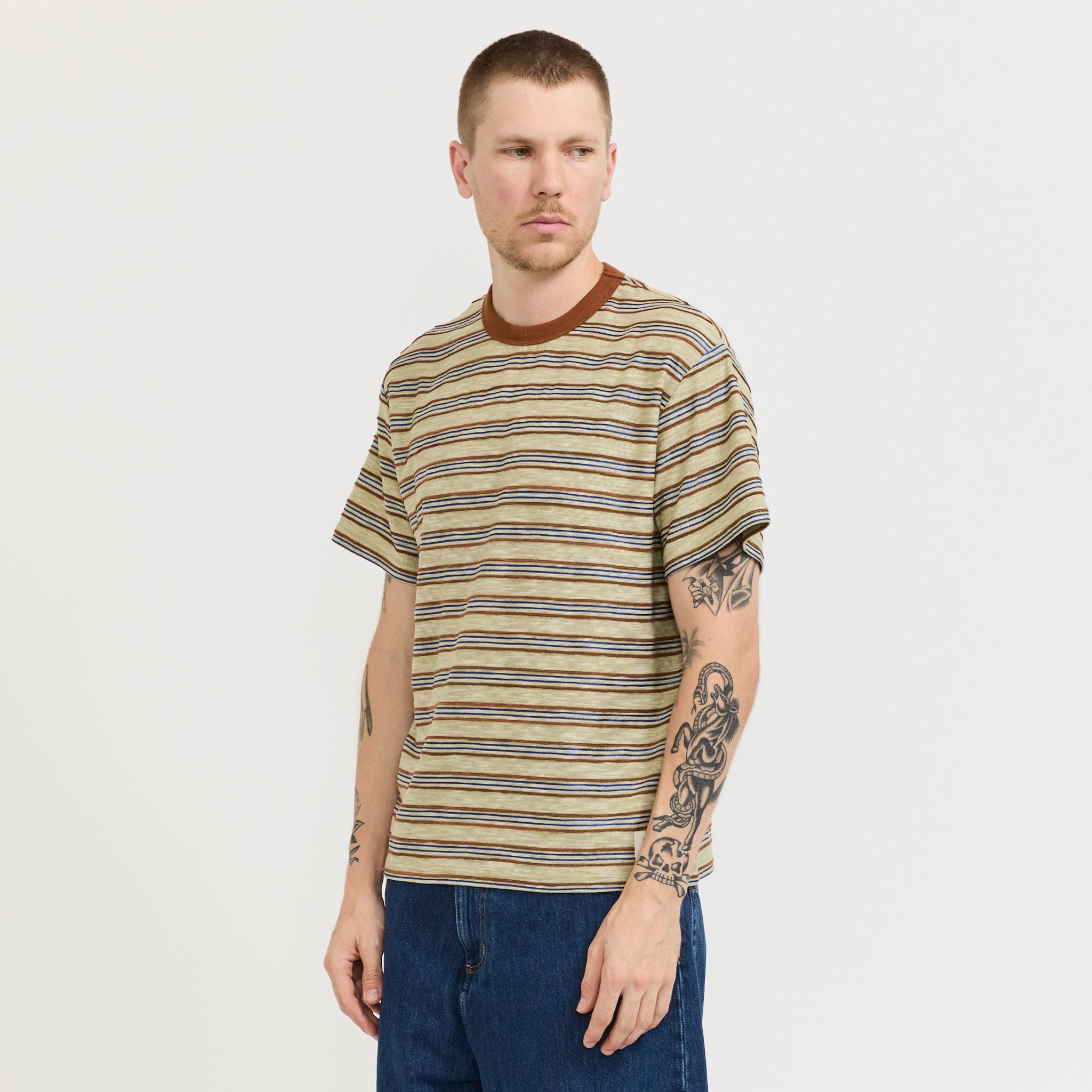 Pudu Stripe Short Sleeve Natural