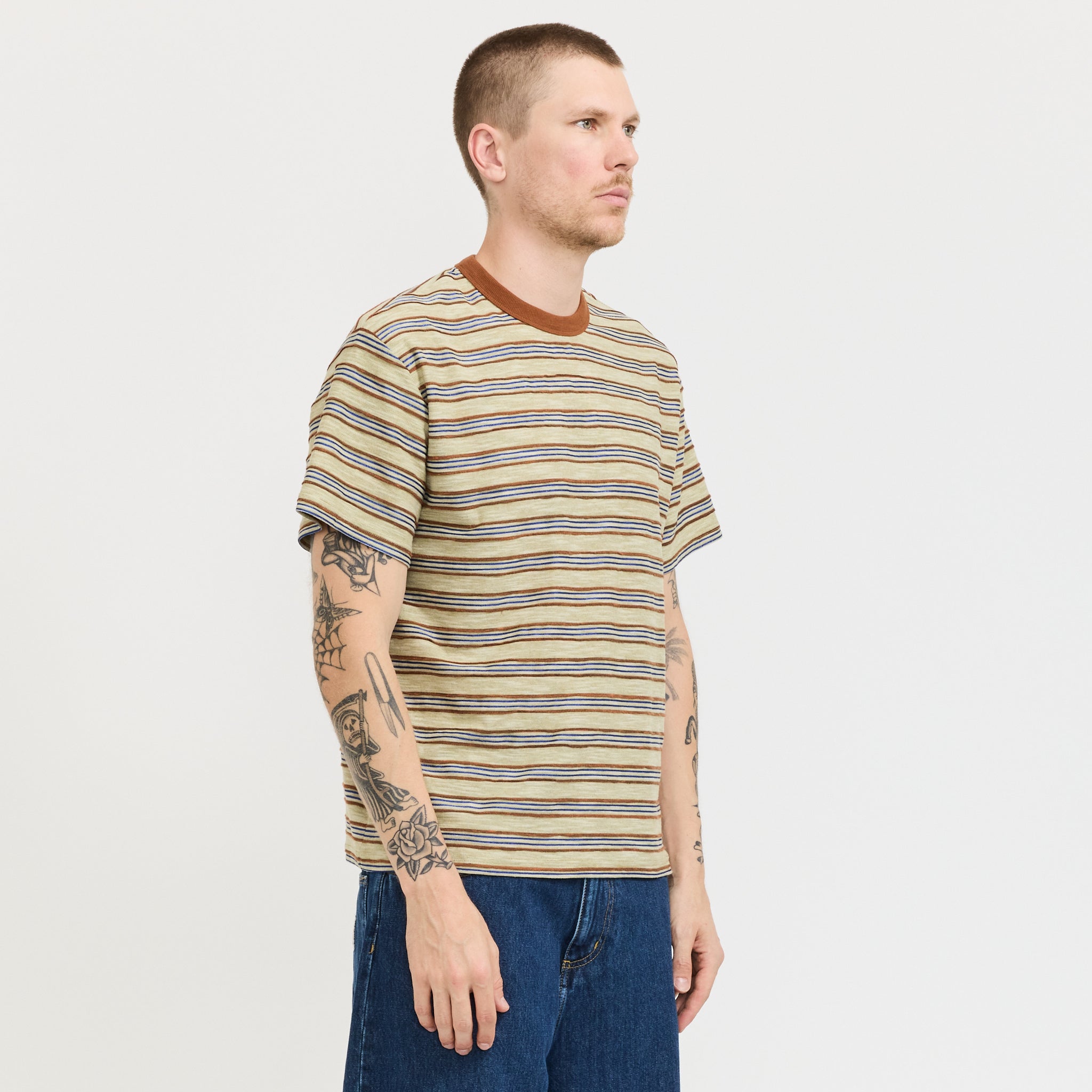Pudu Stripe Short Sleeve Natural