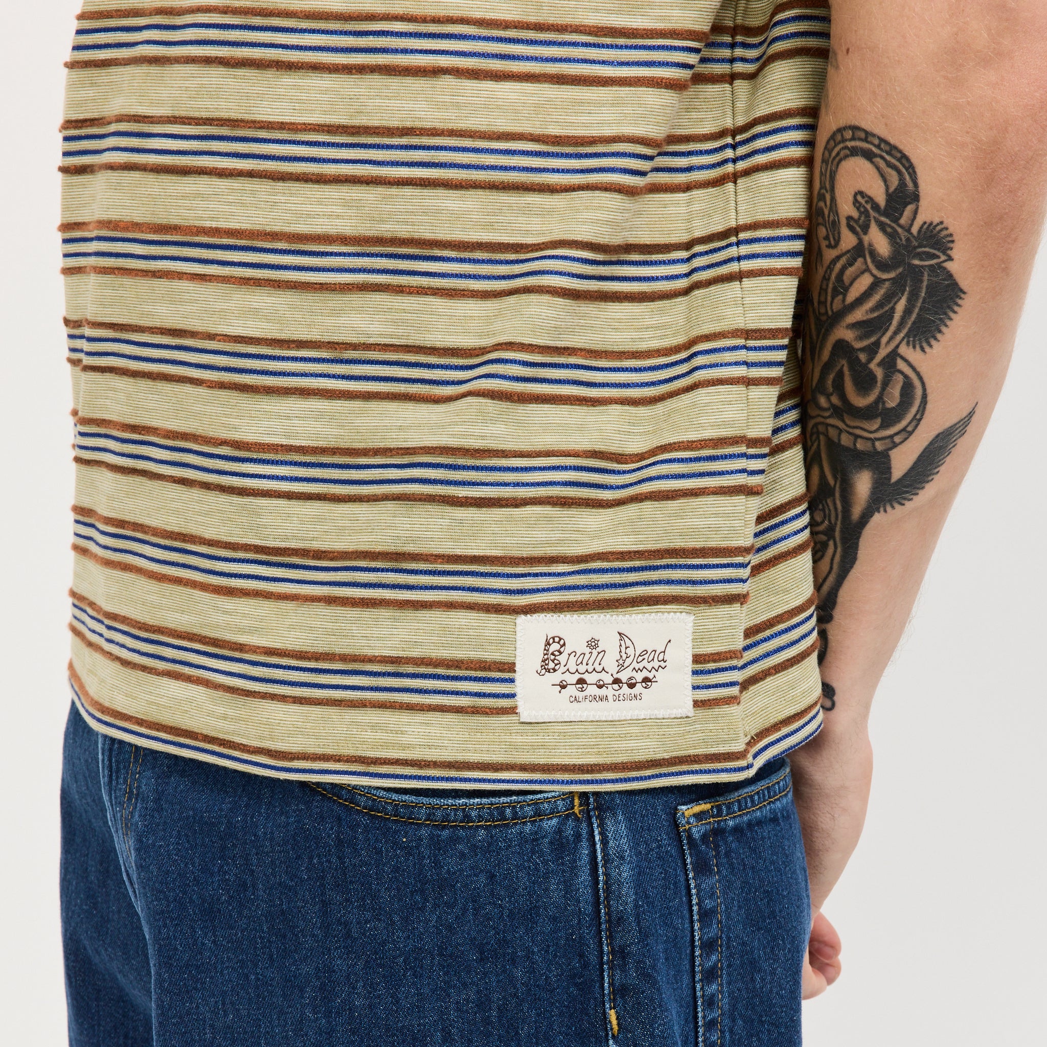 Pudu Stripe Short Sleeve Natural