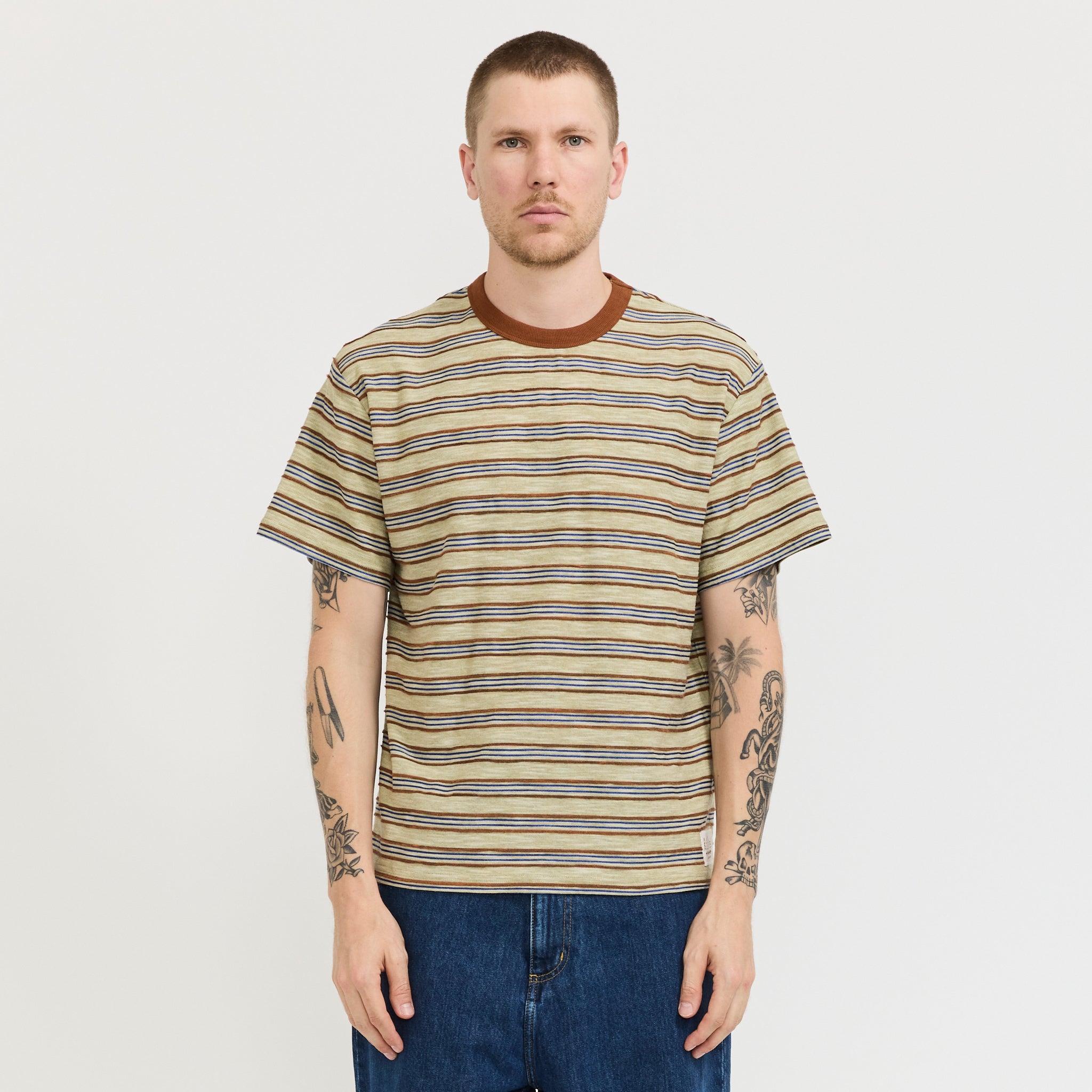 Pudu Stripe Short Sleeve Natural