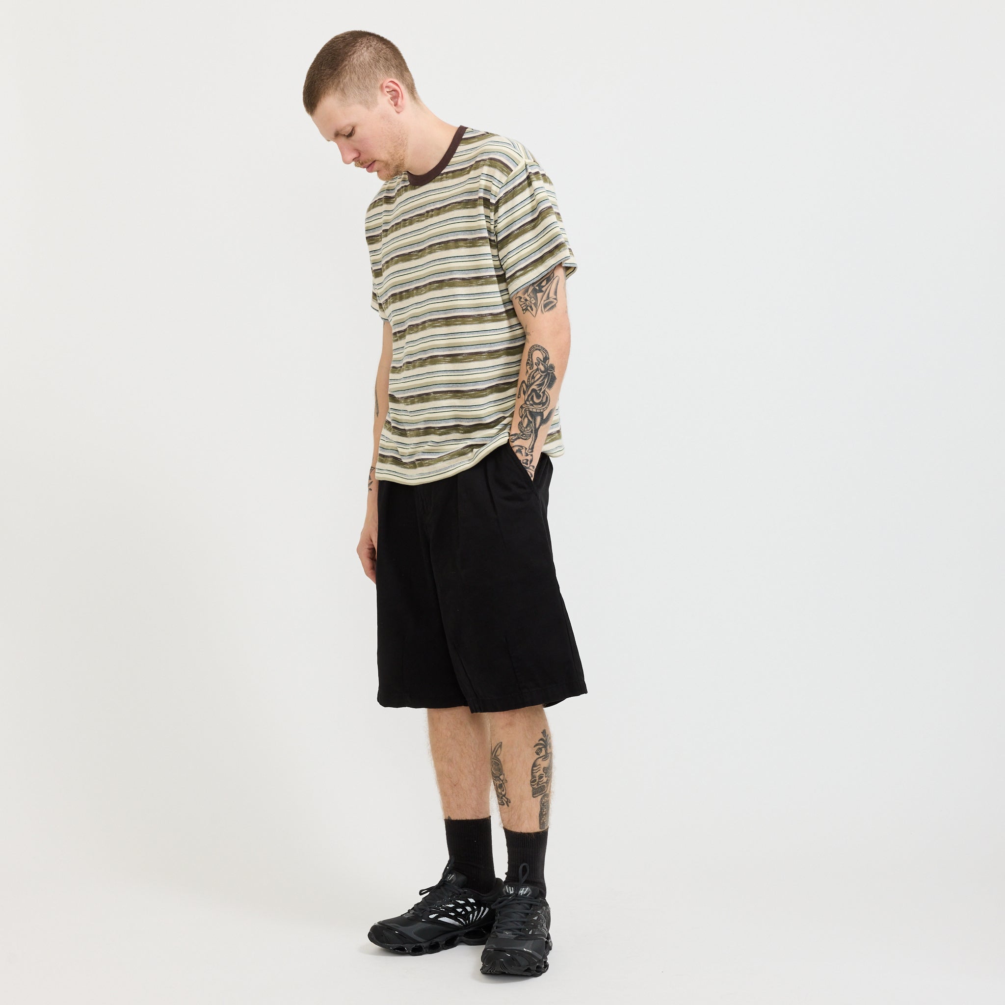 Toni Stripe T-Shirt Olive Multi