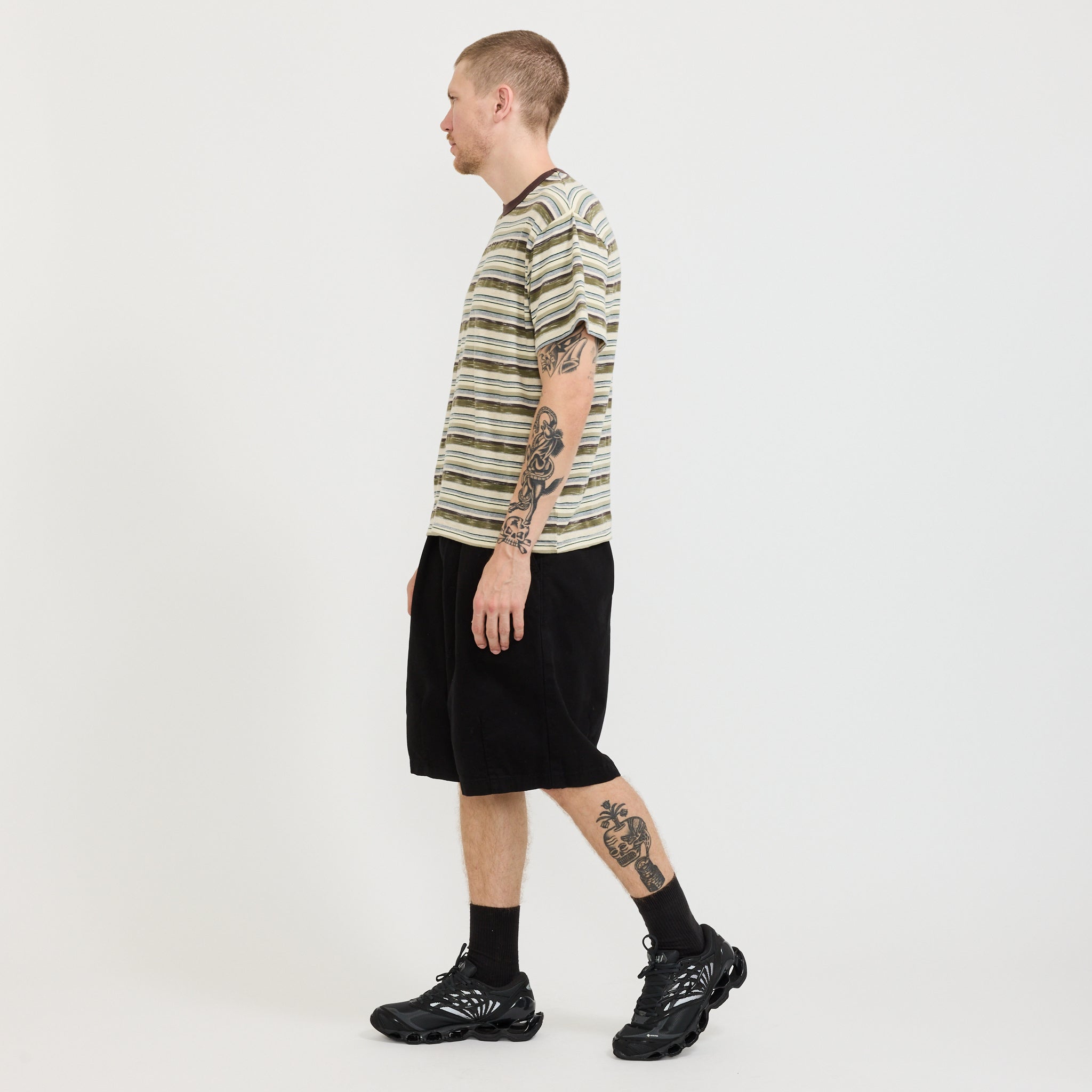 Toni Stripe T-Shirt Olive Multi