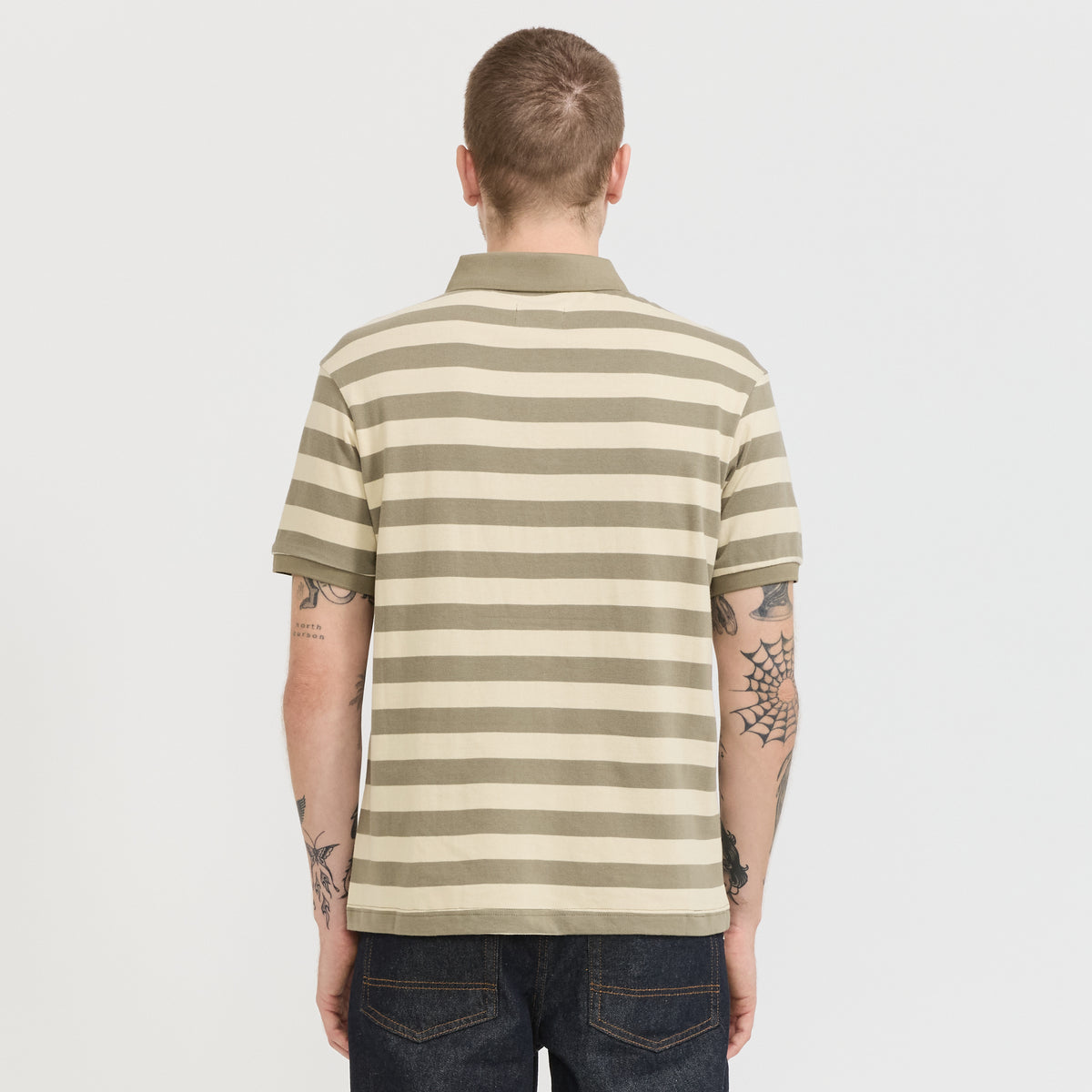Butter Goods | Striped Polo Shirt Beige / Tan | Maplestore