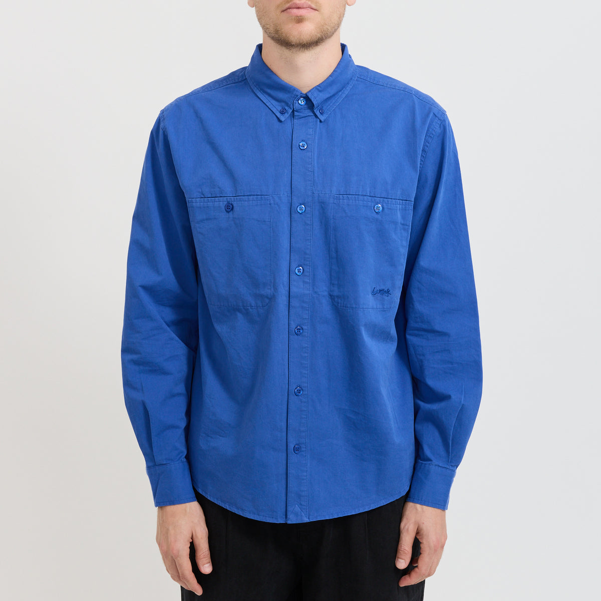 Butter Goods | Abseil L/S Shirt Washed Cobalt | Maplestore