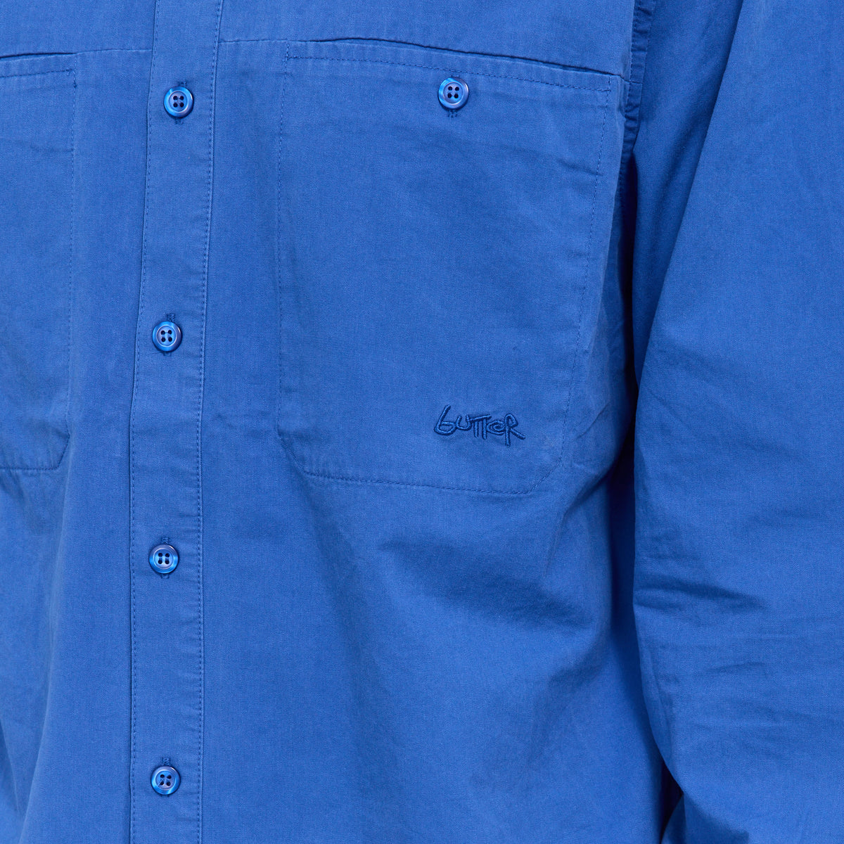 Butter Goods | Abseil L/S Shirt Washed Cobalt | Maplestore