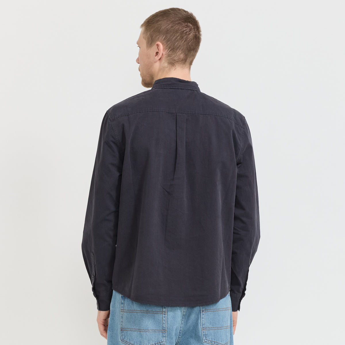 Butter Goods | Abseil L/S Shirt Washed Navy | Maplestore