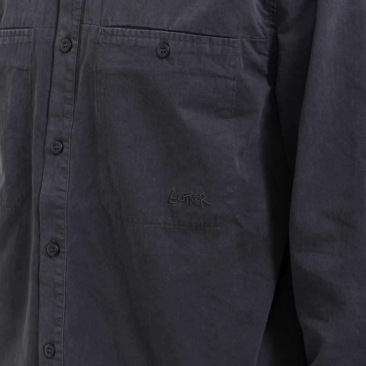Butter Goods | Abseil L/S Shirt Washed Navy | Maplestore