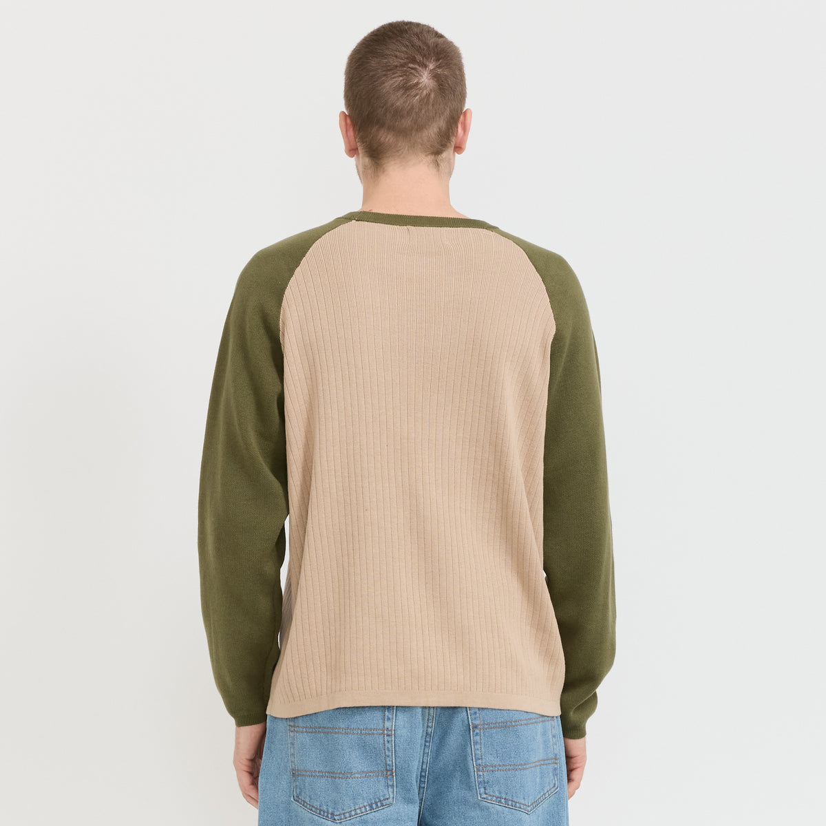 Butter Goods | Abseil Knit Sweater Tan / Army | Maplestore