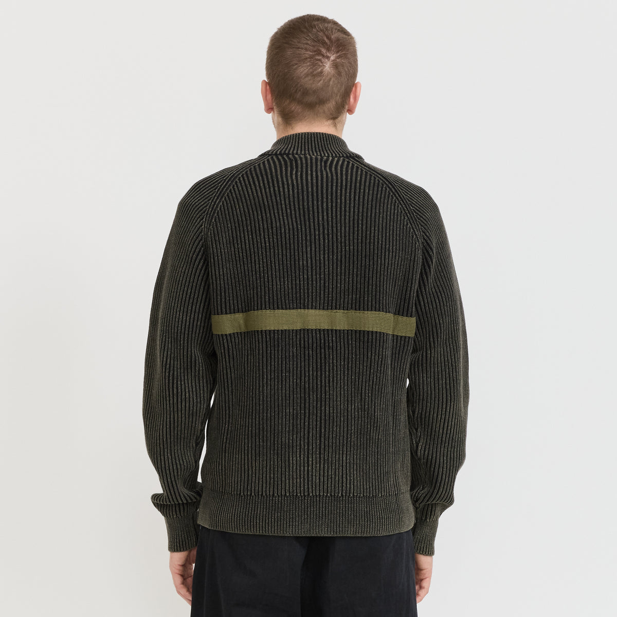 Butter Goods | Bleach Zip-Thru Knit Black | Maplestore