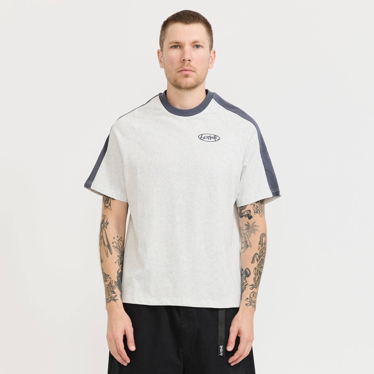 Butter Goods | Abseil Panel Tee Ash | Maplestore