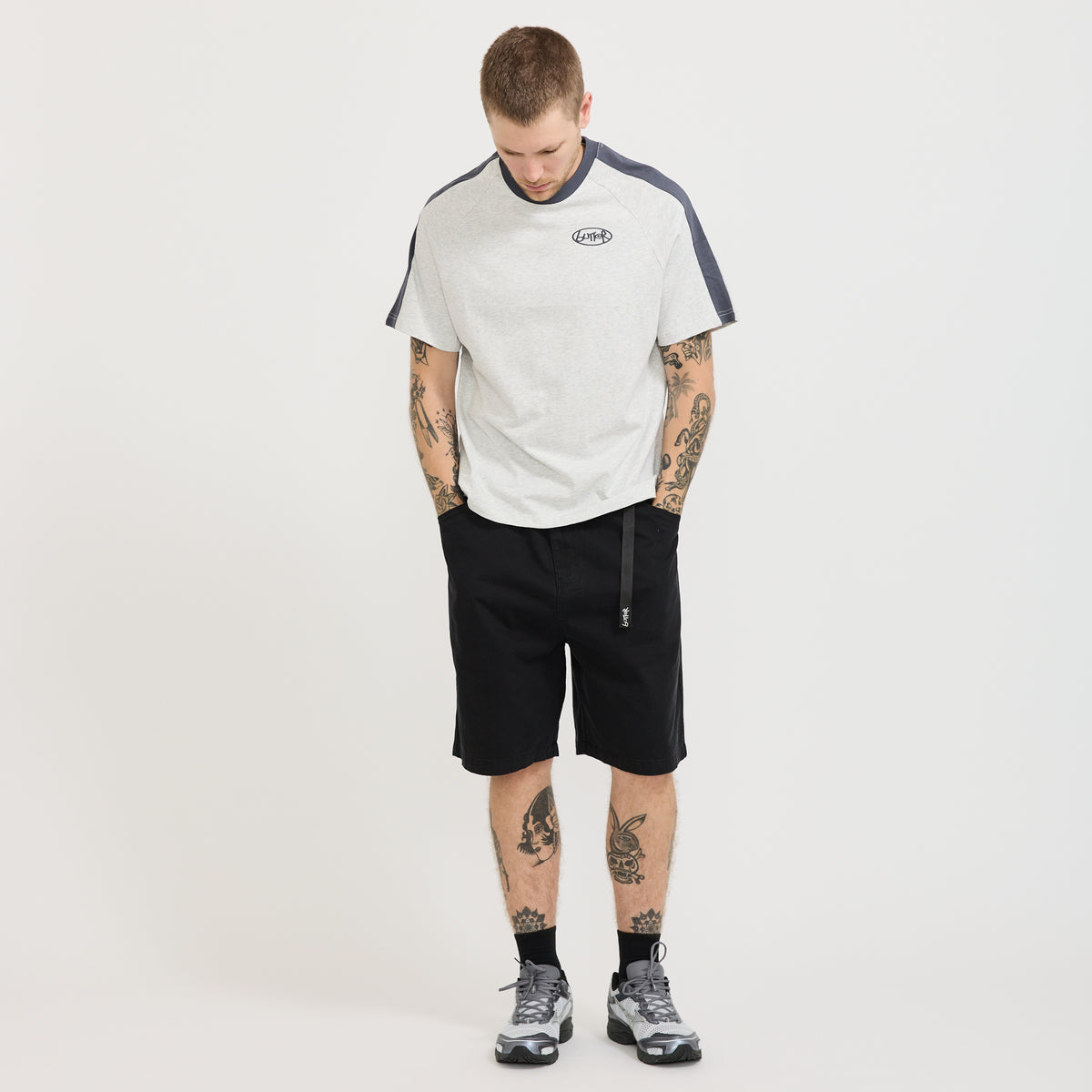 Butter Goods | Abseil Panel Tee Ash | Maplestore