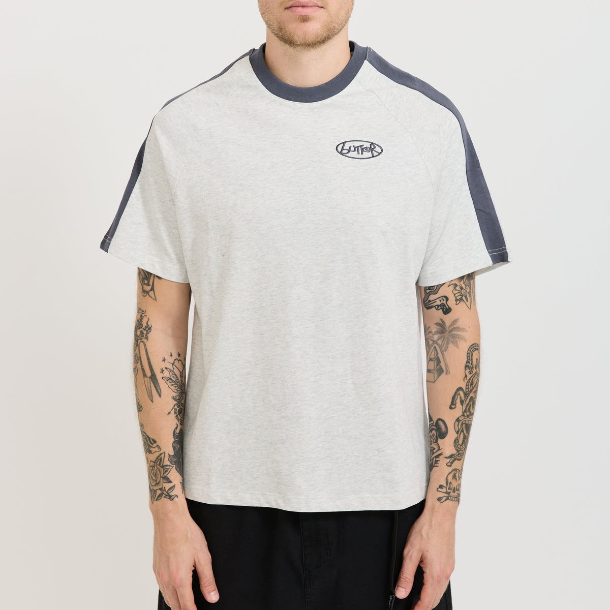 Butter Goods | Abseil Panel Tee Ash | Maplestore