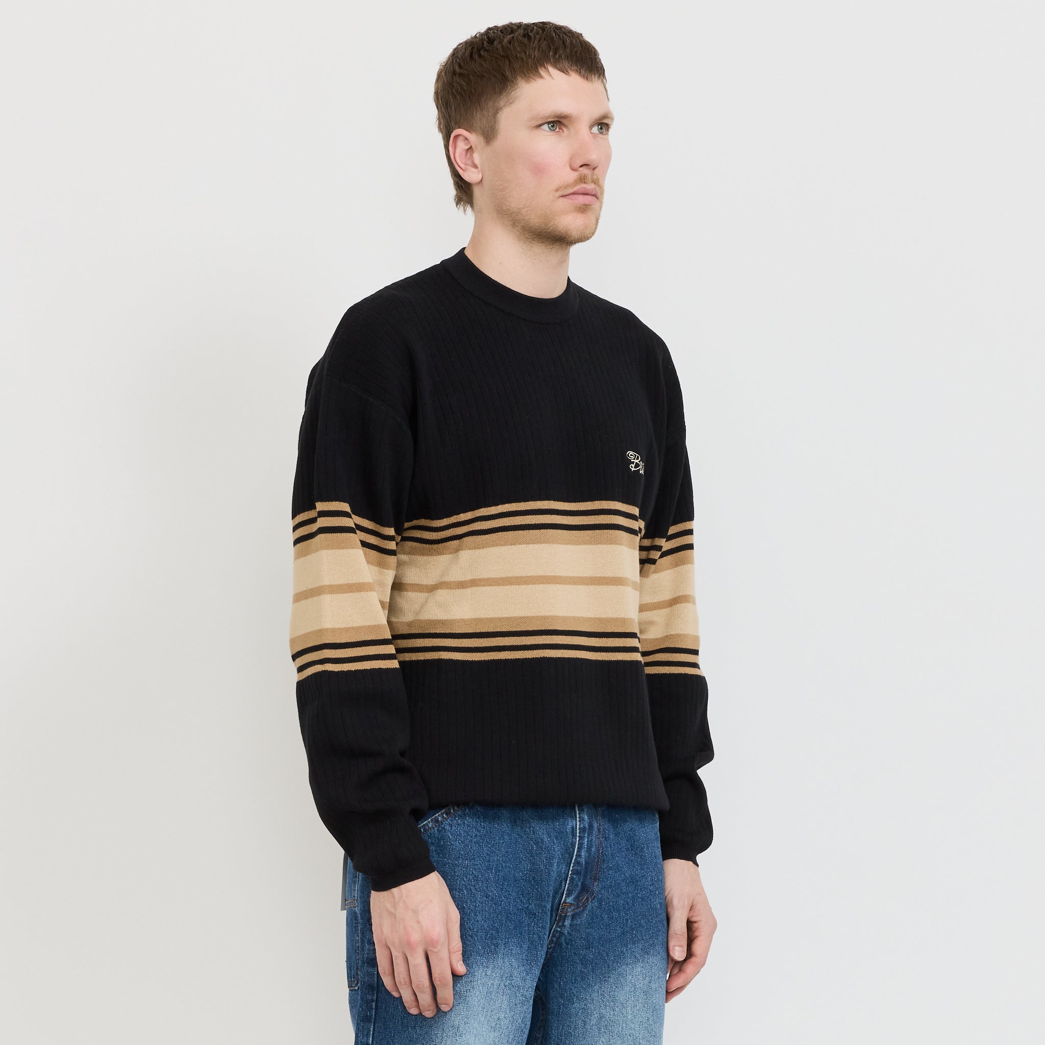 Butter Goods | Crest Knit Sweater Black | Maplestore
