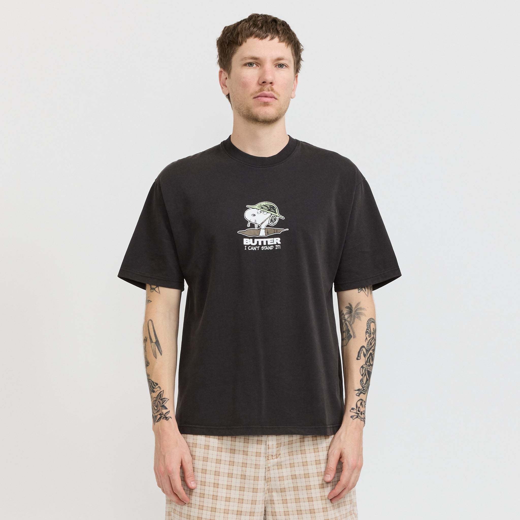 Butter Goods | Can't Stand It Tee Washed Black | Maplestore