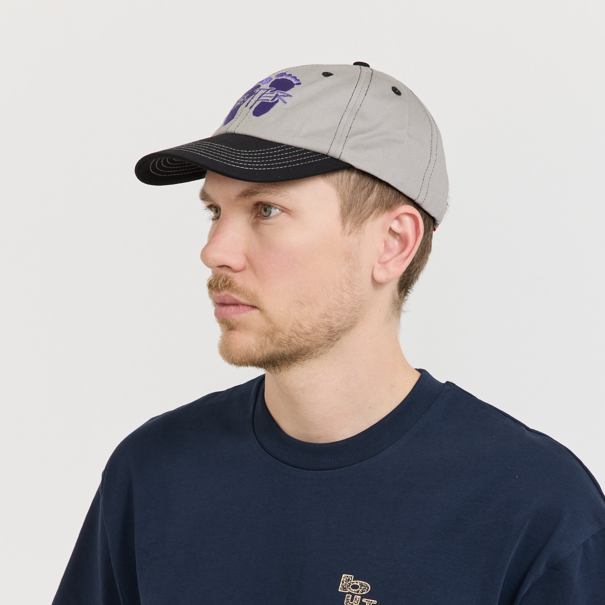 Footprints 6 Panel Cap Cool Grey
