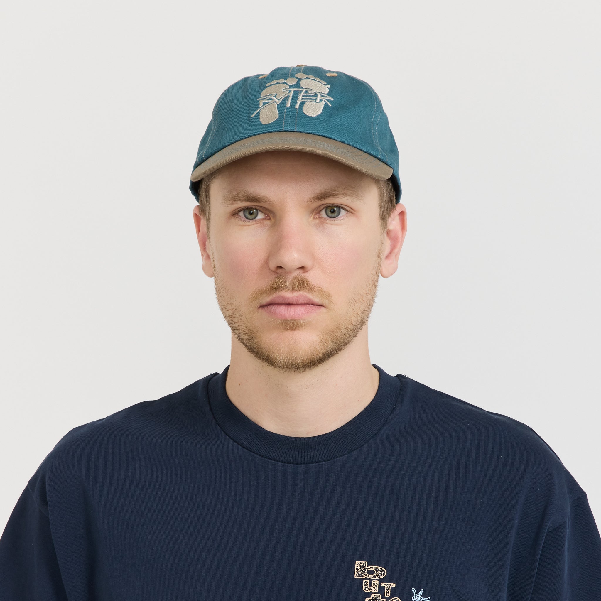 Footprints 6 Panel Cap Teal