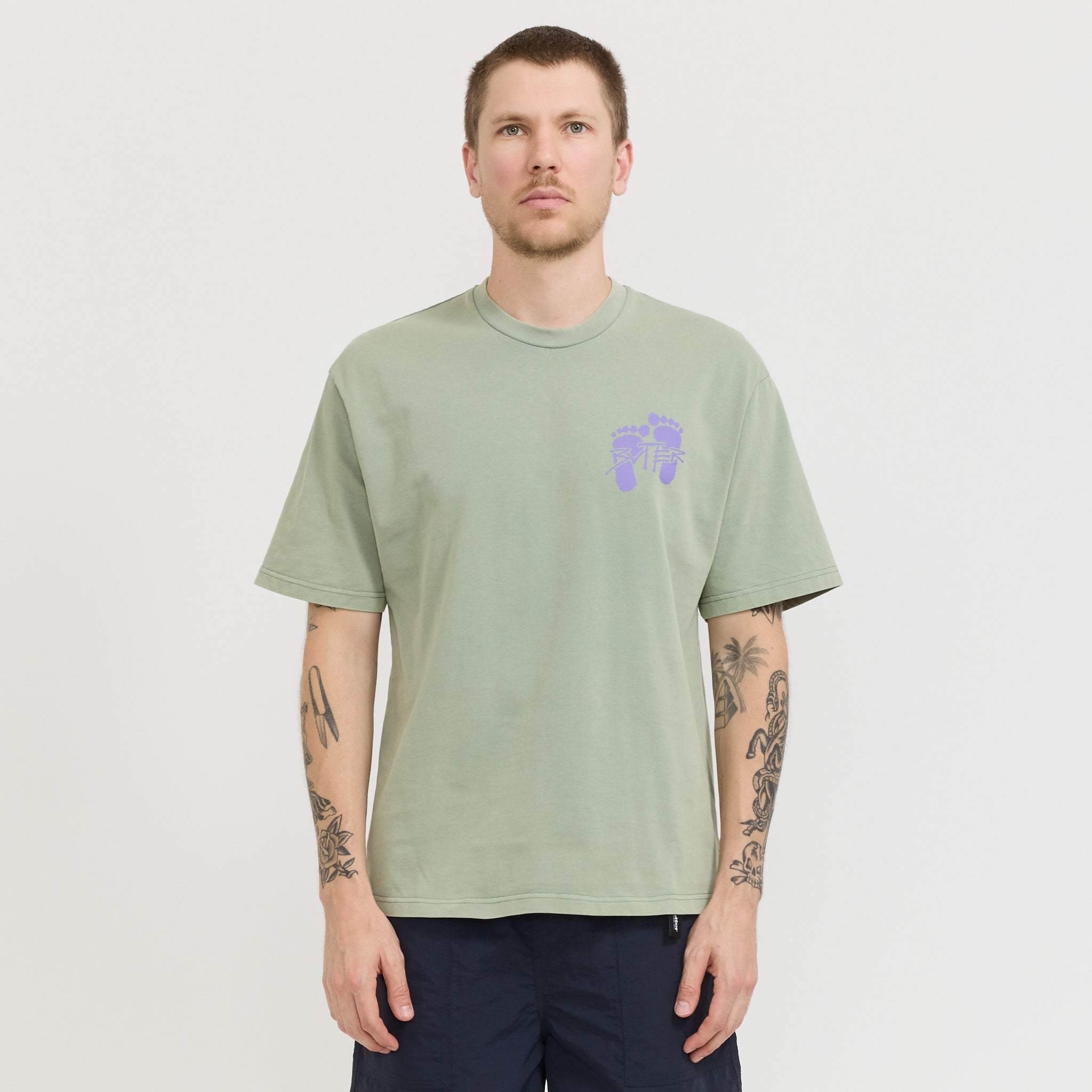 Footprints Tee Dull Mint