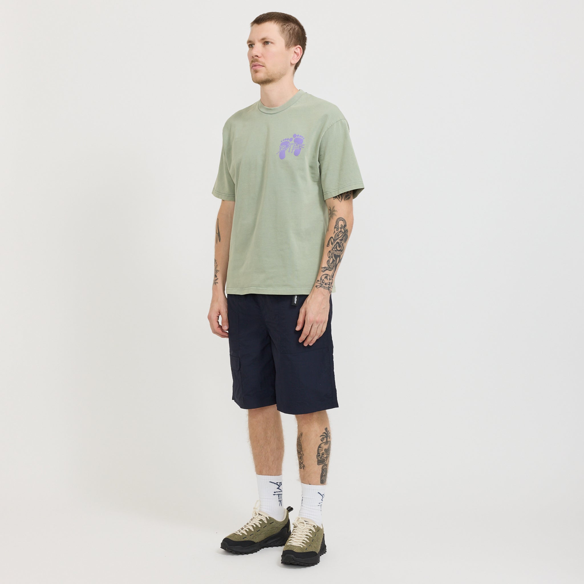 Footprints Tee Dull Mint