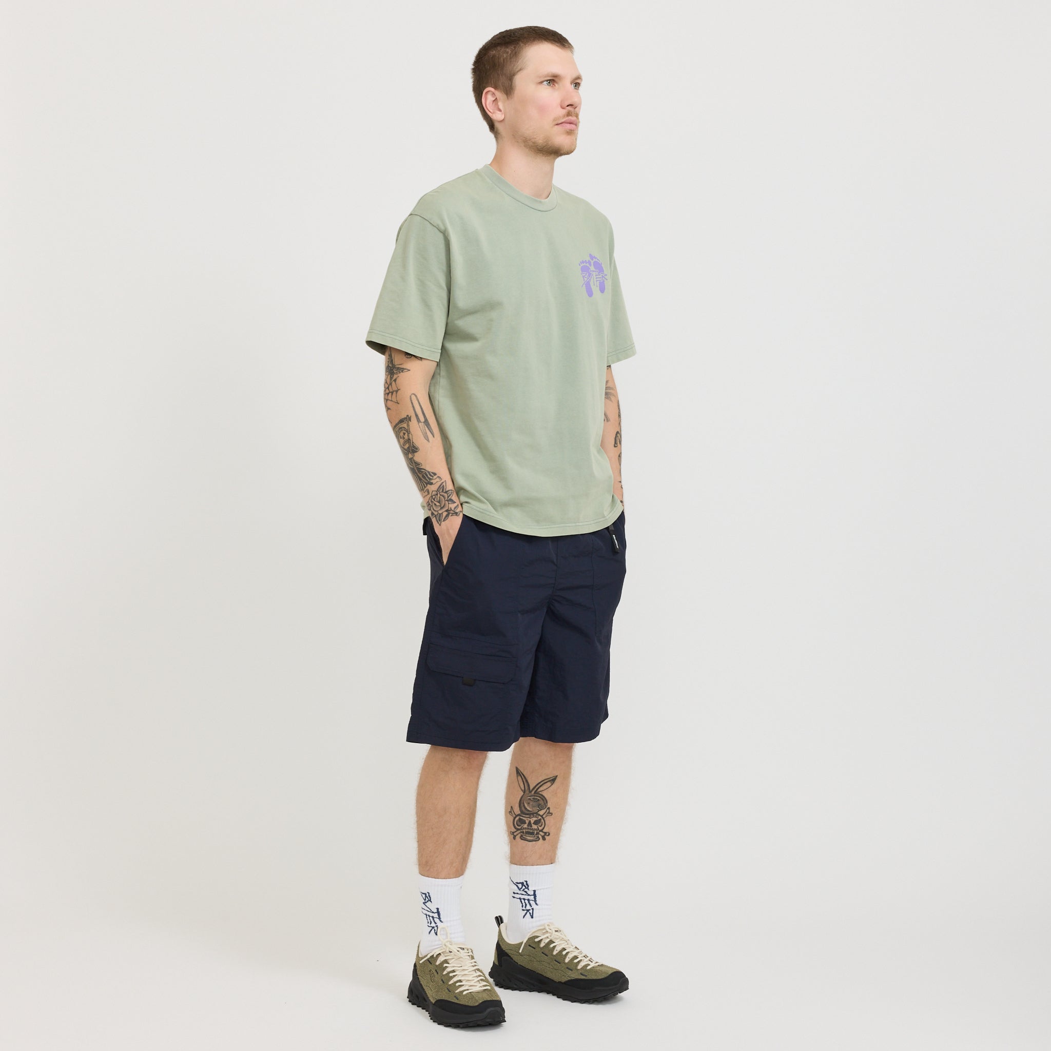 Footprints Tee Dull Mint