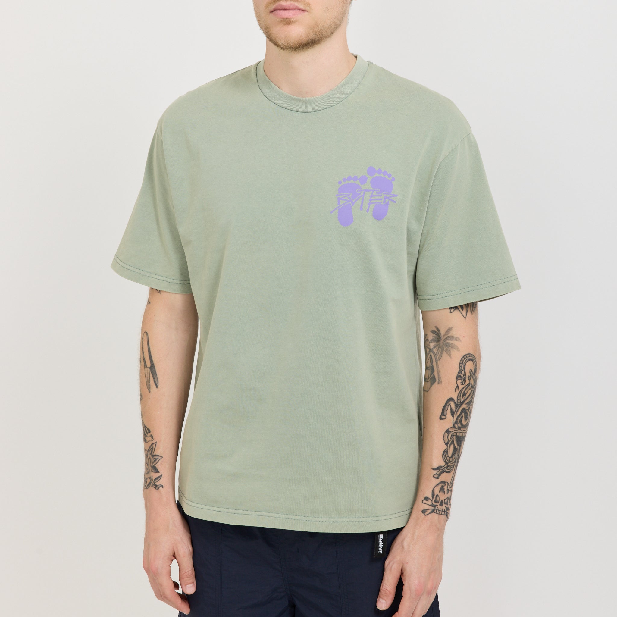 Footprints Tee Dull Mint