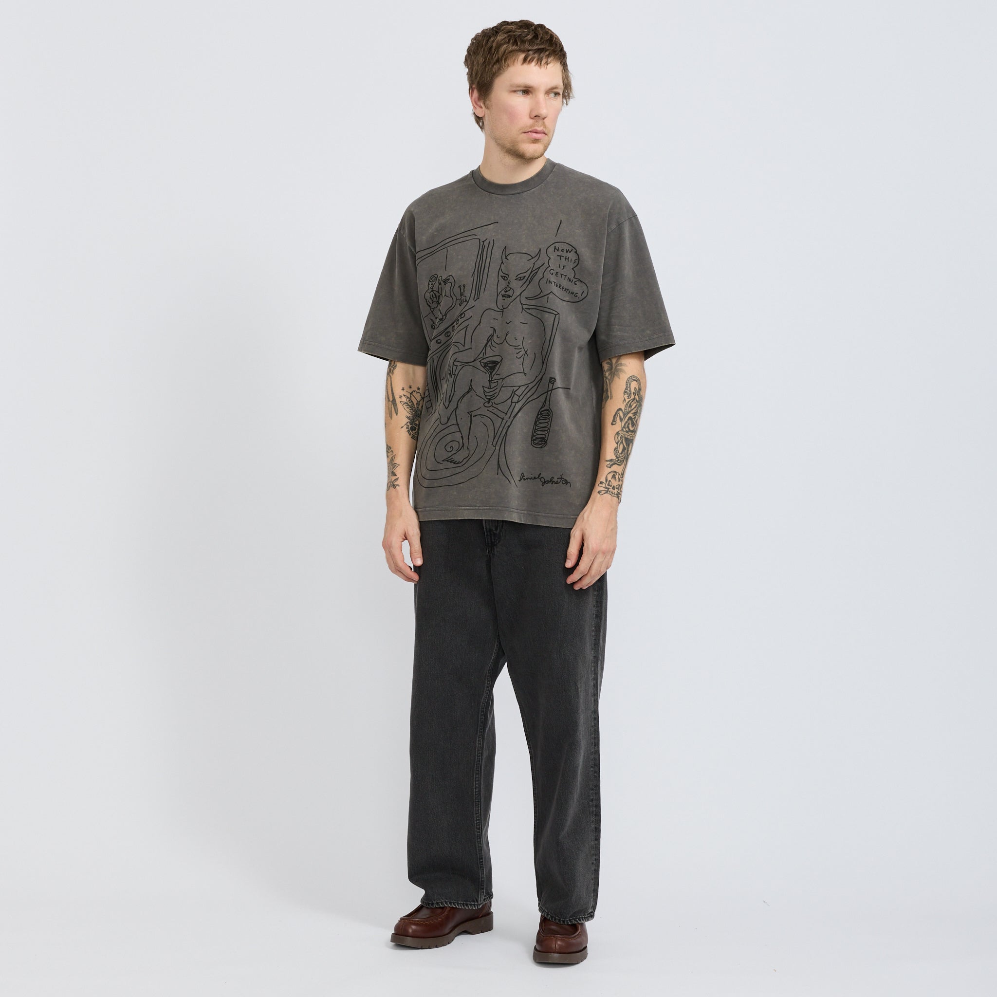 Butter Goods | Satan Tee Black Acid Wash | Maplestore