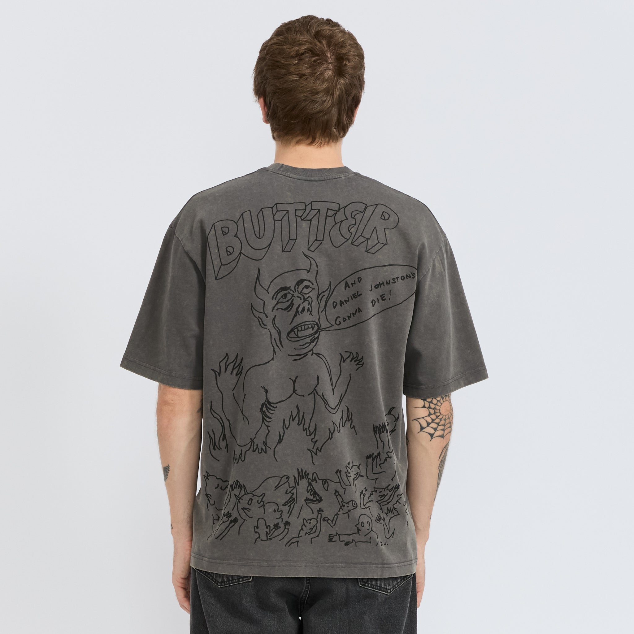 Butter Goods | Satan Tee Black Acid Wash | Maplestore