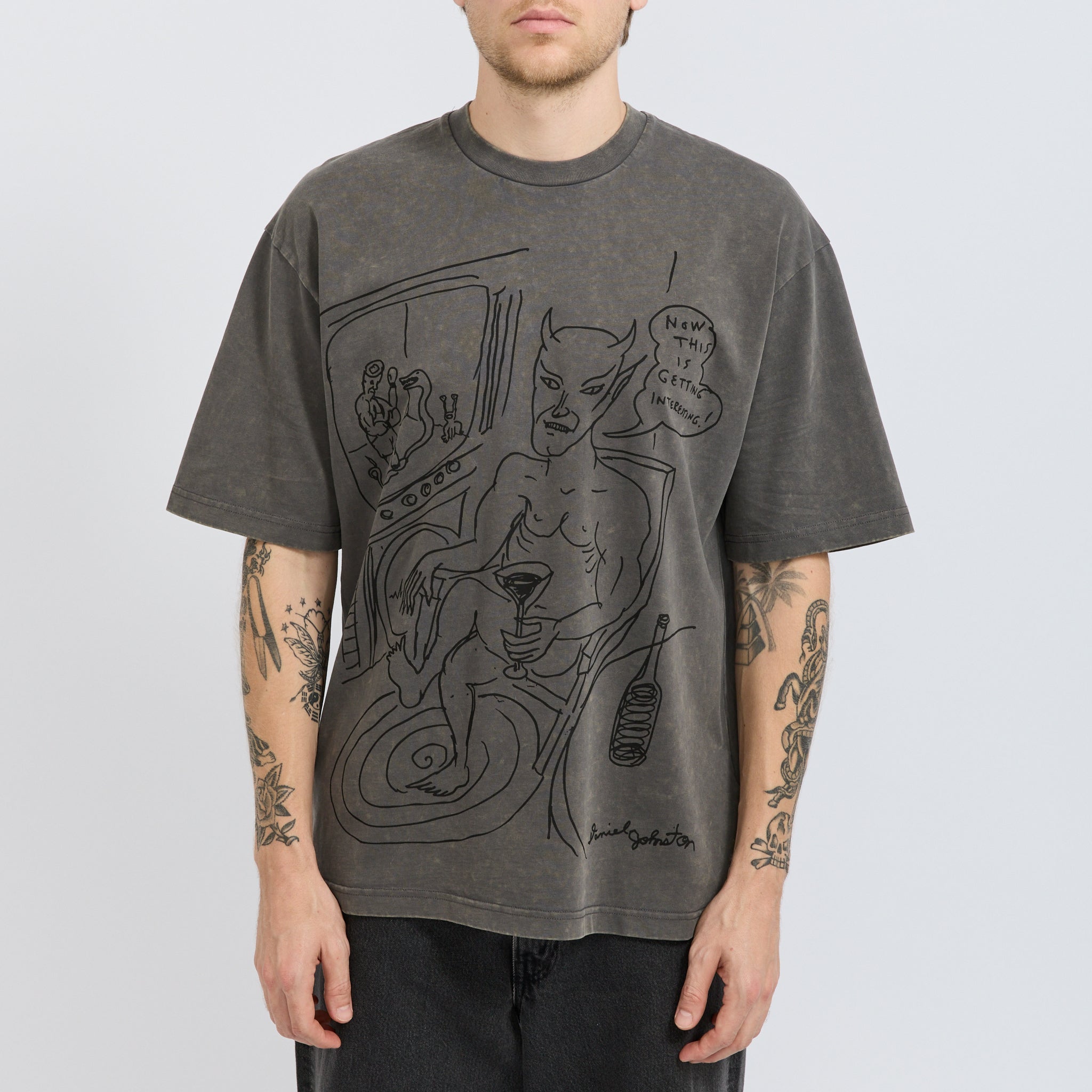 Butter Goods | Satan Tee Black Acid Wash | Maplestore